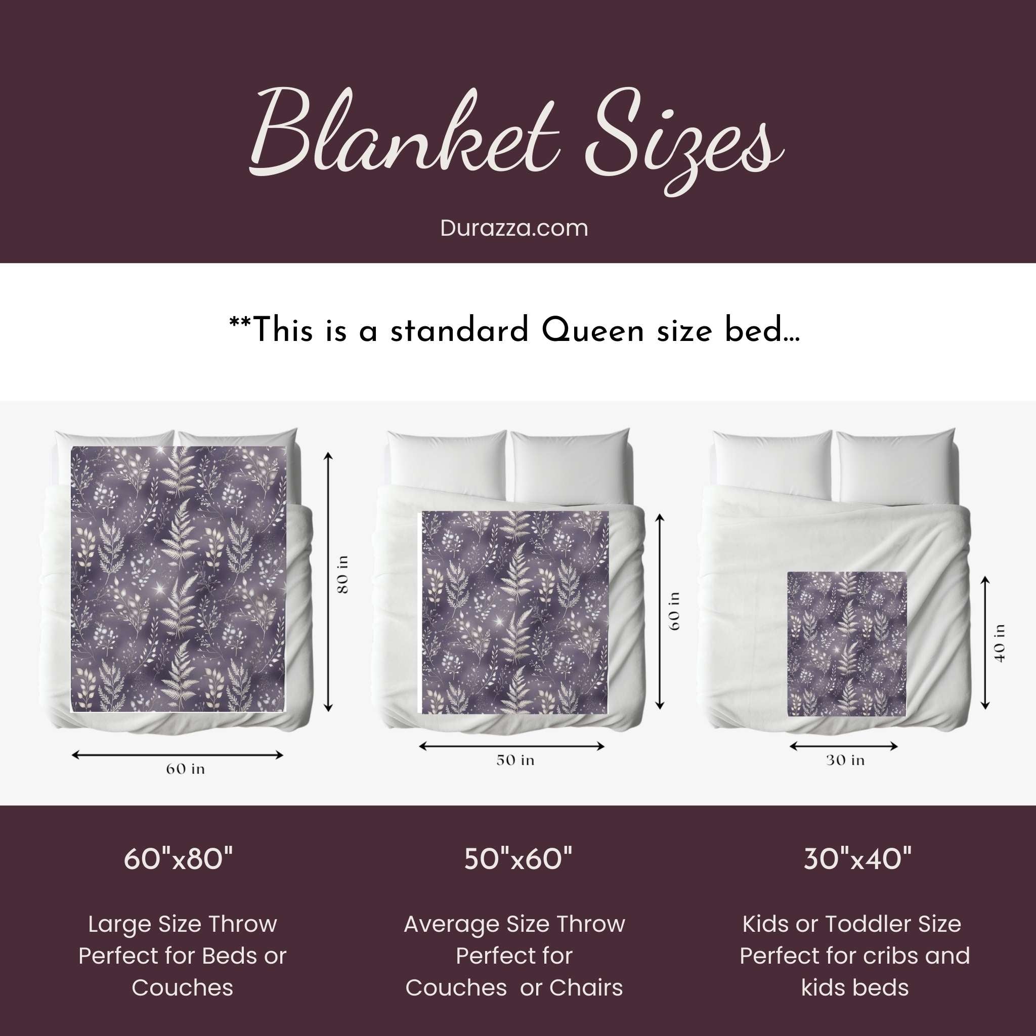 Botanical Throw Blanket – Starry Night Leaves | Lunar Fern