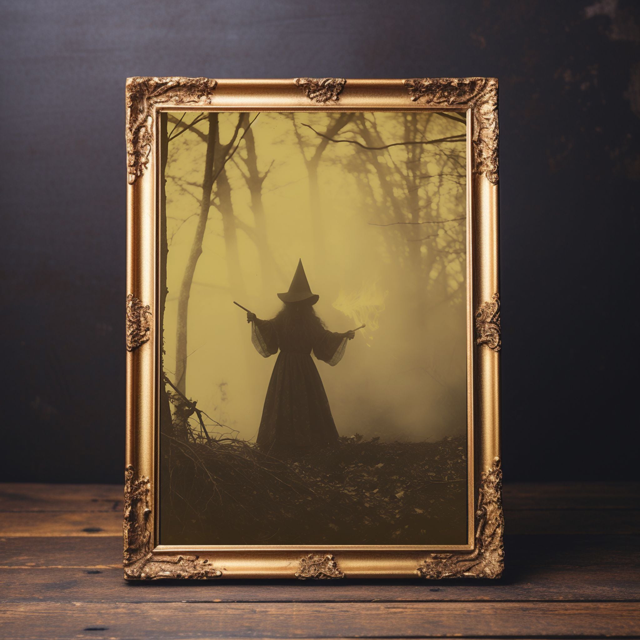 Magical Witchcraft Vintage Photography Wall Art: Occult Poster