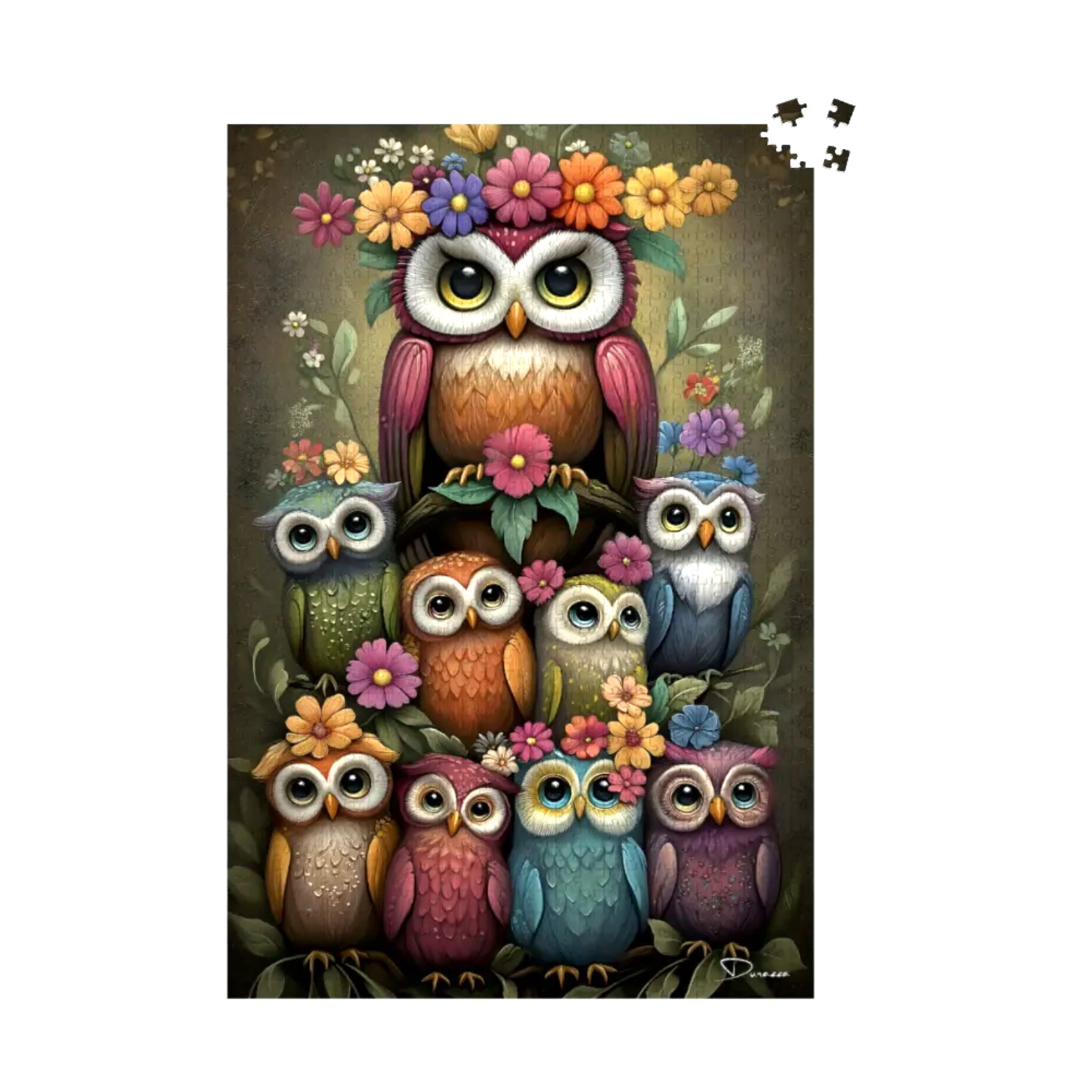 Owl Jigsaw Puzzle - Whimsical Animal Family | Mama Hoot