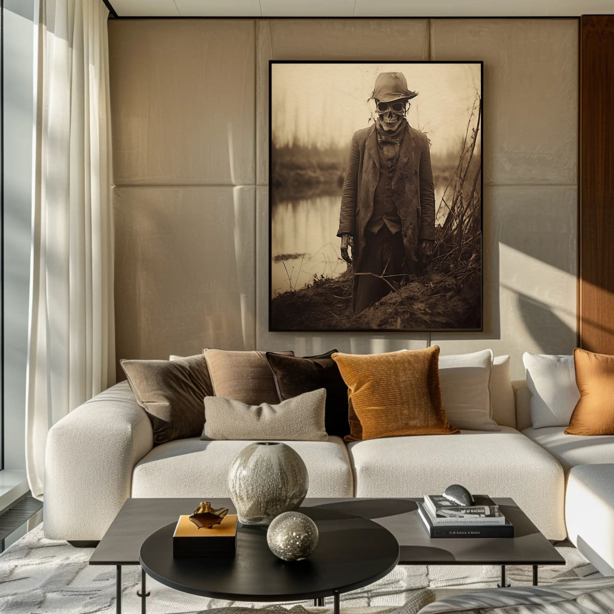 Marshy Whisphers Skeleton Wall Art: Vintage Photo