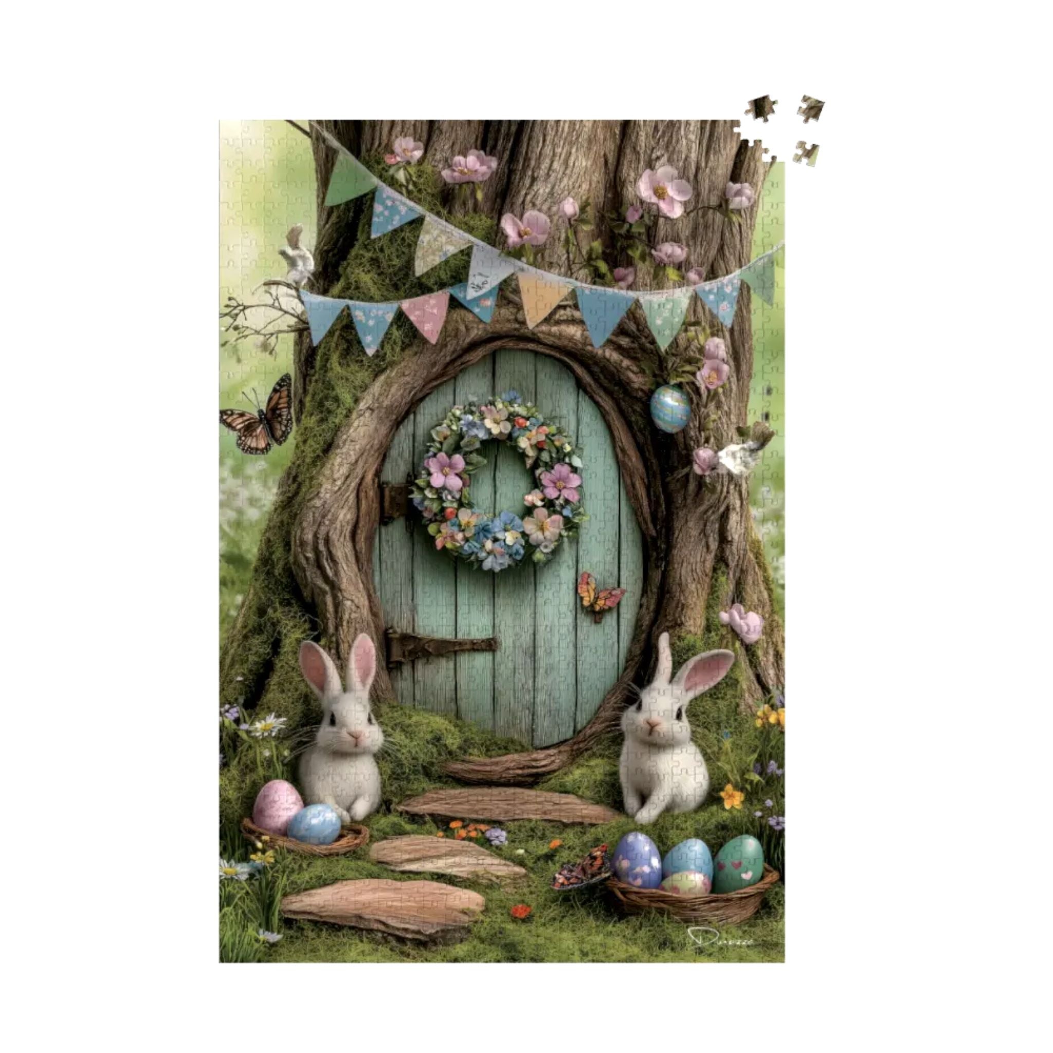 Easter Bunnies Jigsaw Puzzle & Fairy Door | Meadow Haven