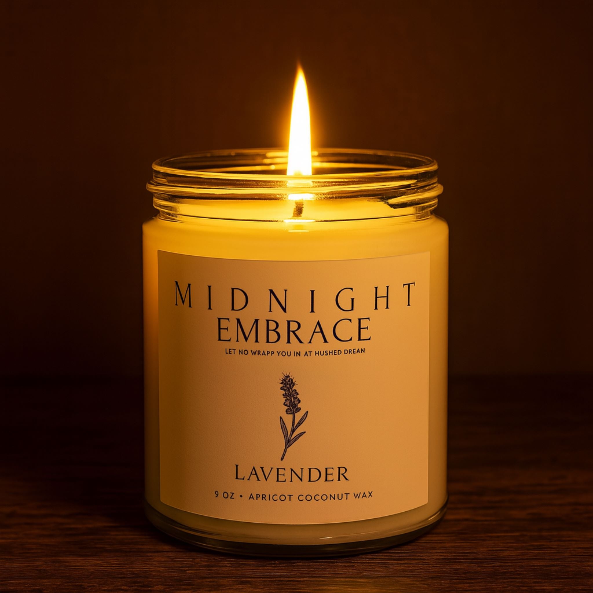 Lavender Soy Candle – Moody Floral Scent | Midnight Embrace