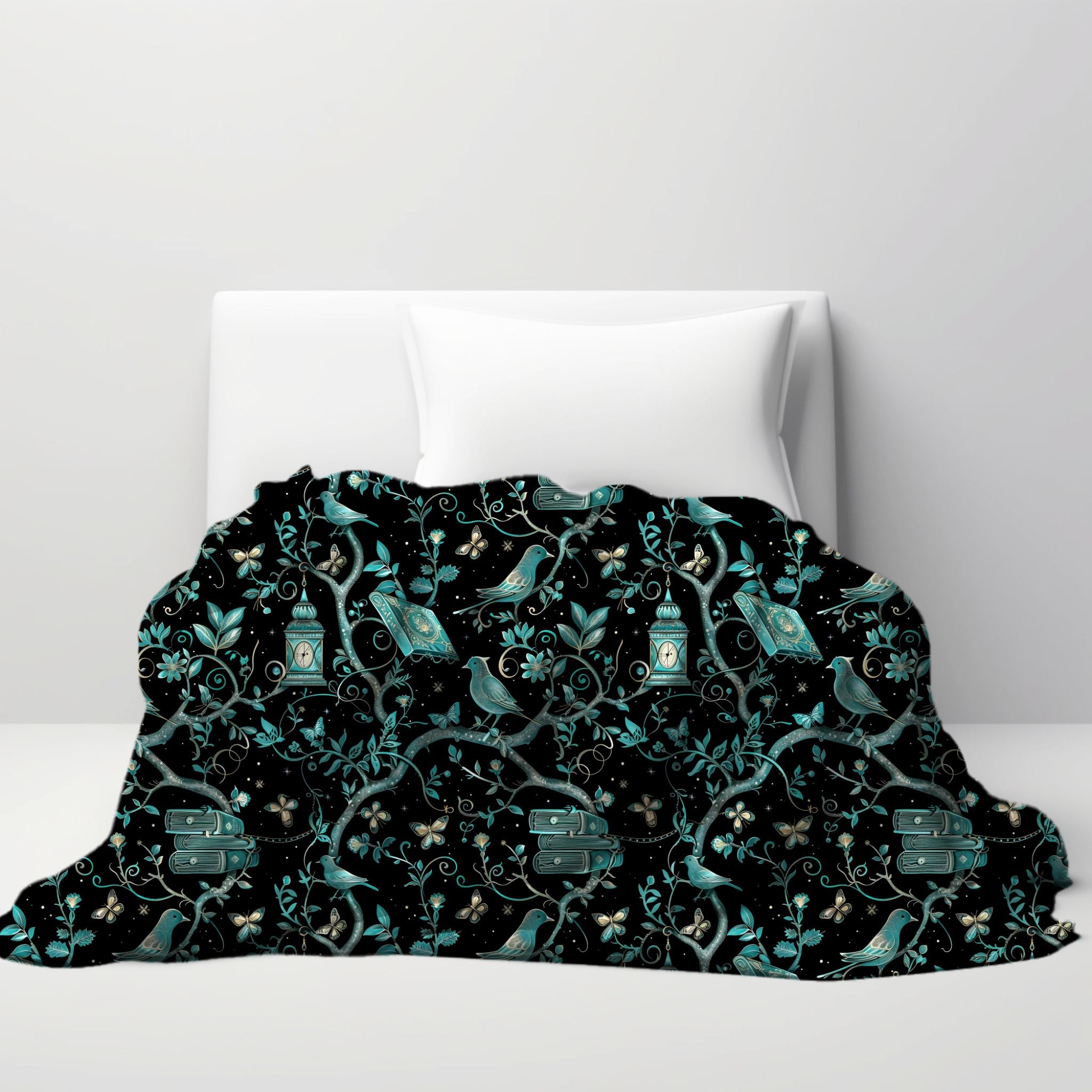 Gothic Throw Blanket – Enchanted Decor | Midnight Fairytale