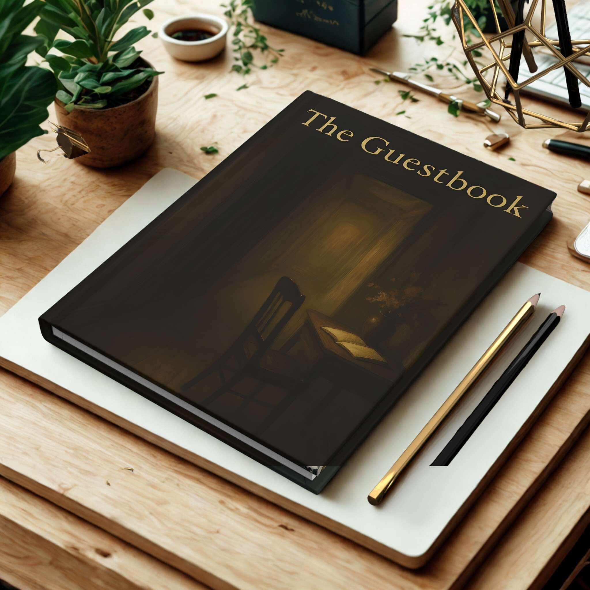 Mystery Writing Journal – Dark Moody Office | The Guestbook