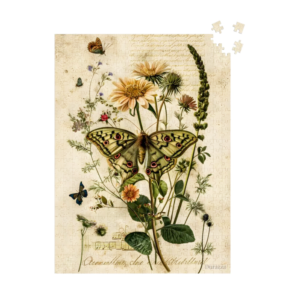 French Country Botanical Jigsaw Puzzle: 500 or 1000 Piece