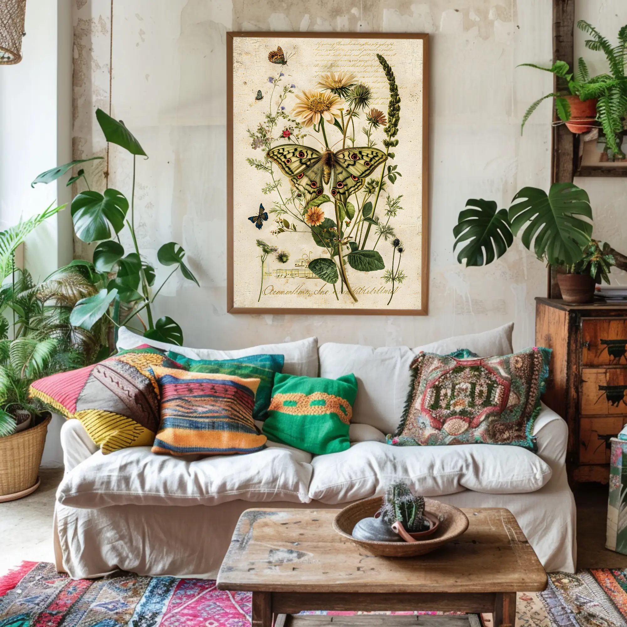 Mothlight Sonata Wall Art: French Country Vintage Art