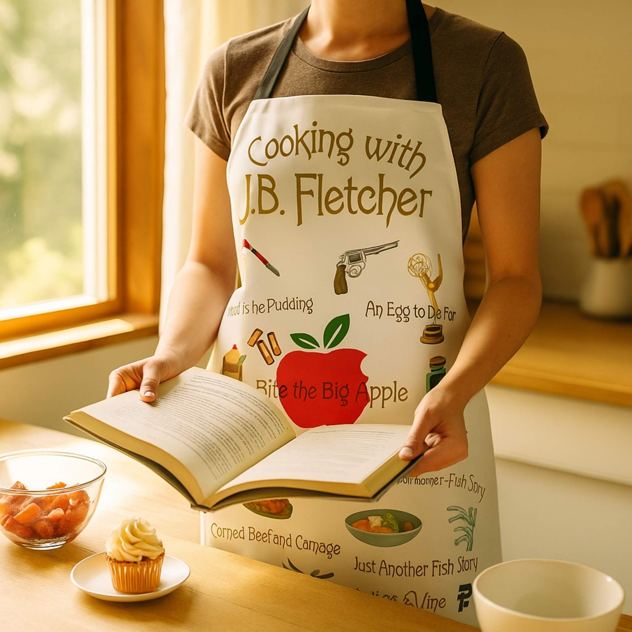 Murder She Wrote Apron - Jessica Fletcher Food Episodes