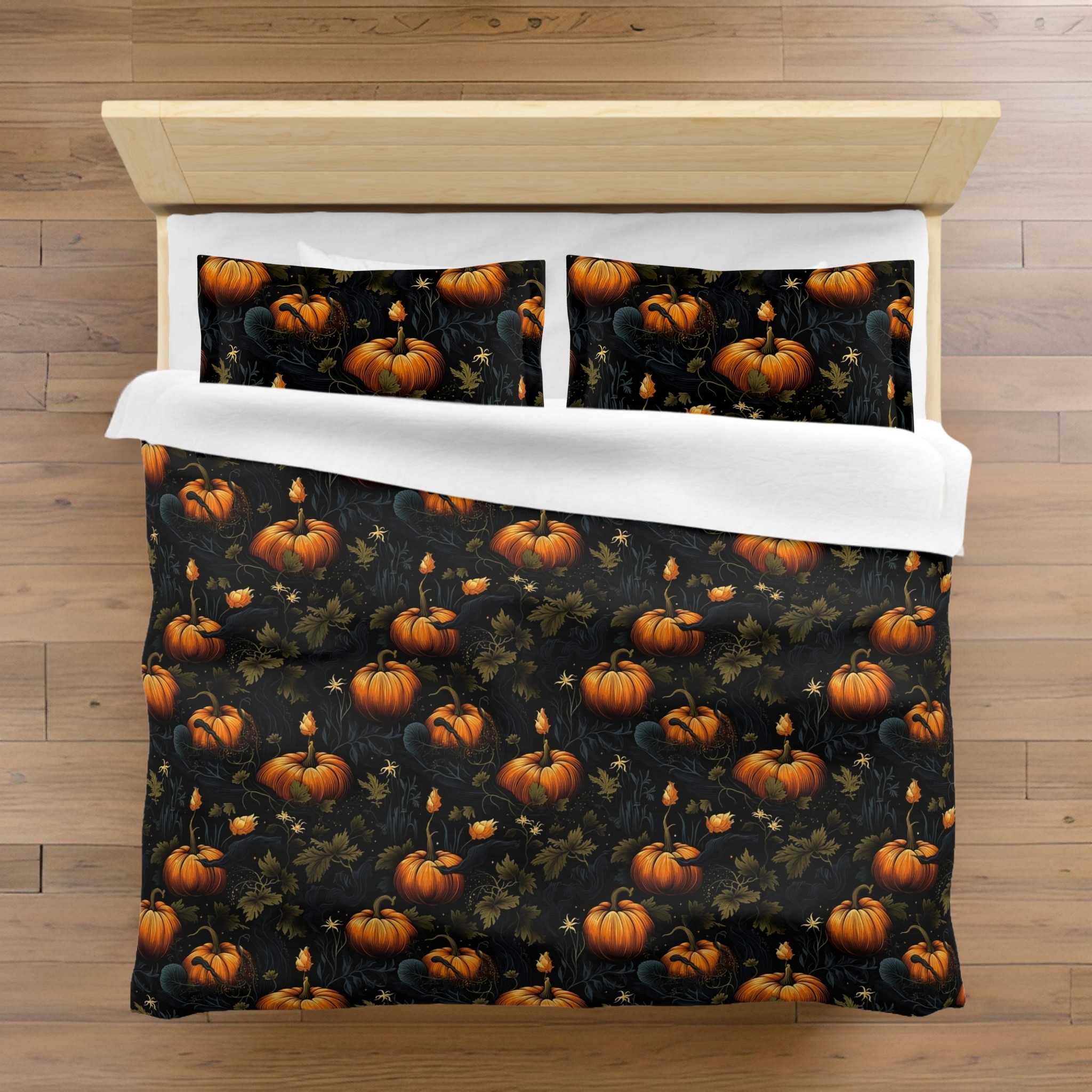 Pumpkin Duvet Cover and Pillow Shams | Mystic Patch