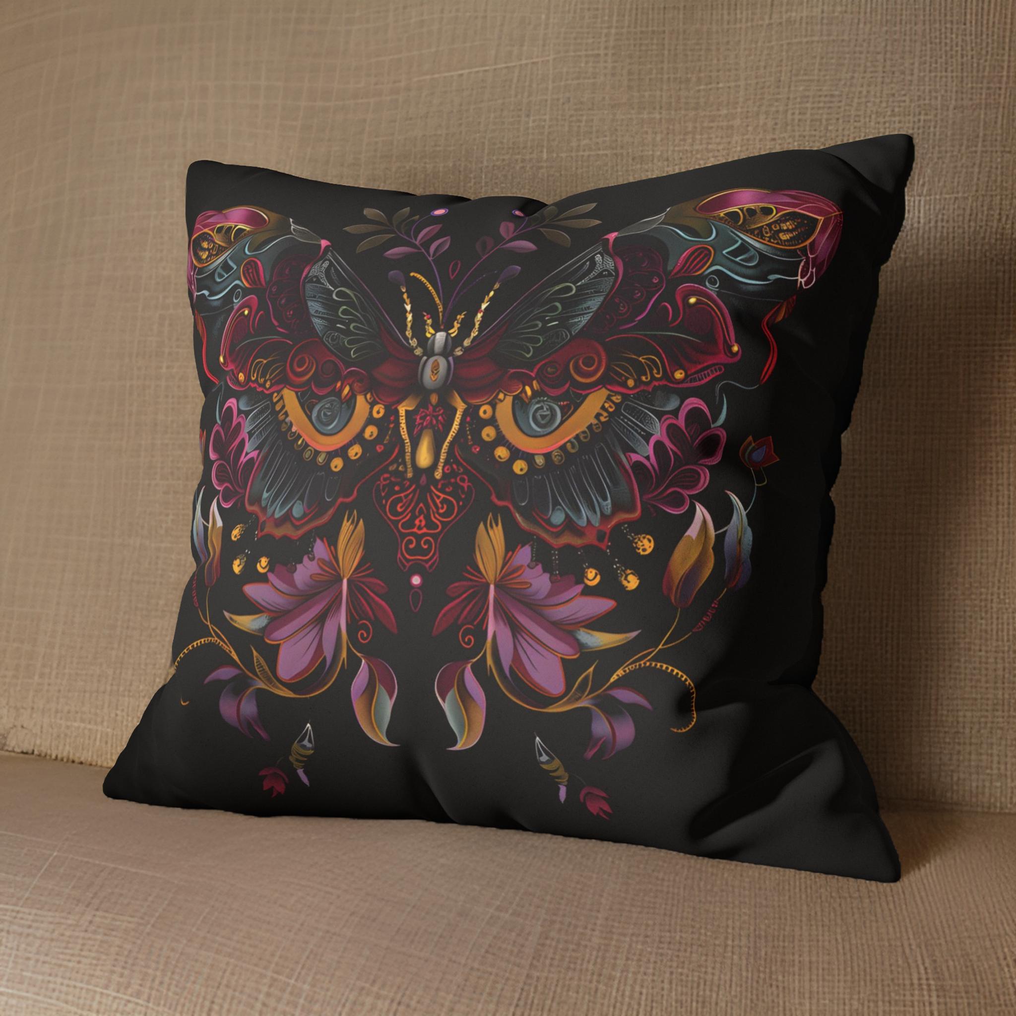 Butterfly Throw Pillow – Whimsigoth Accent | Mystical Butterfly