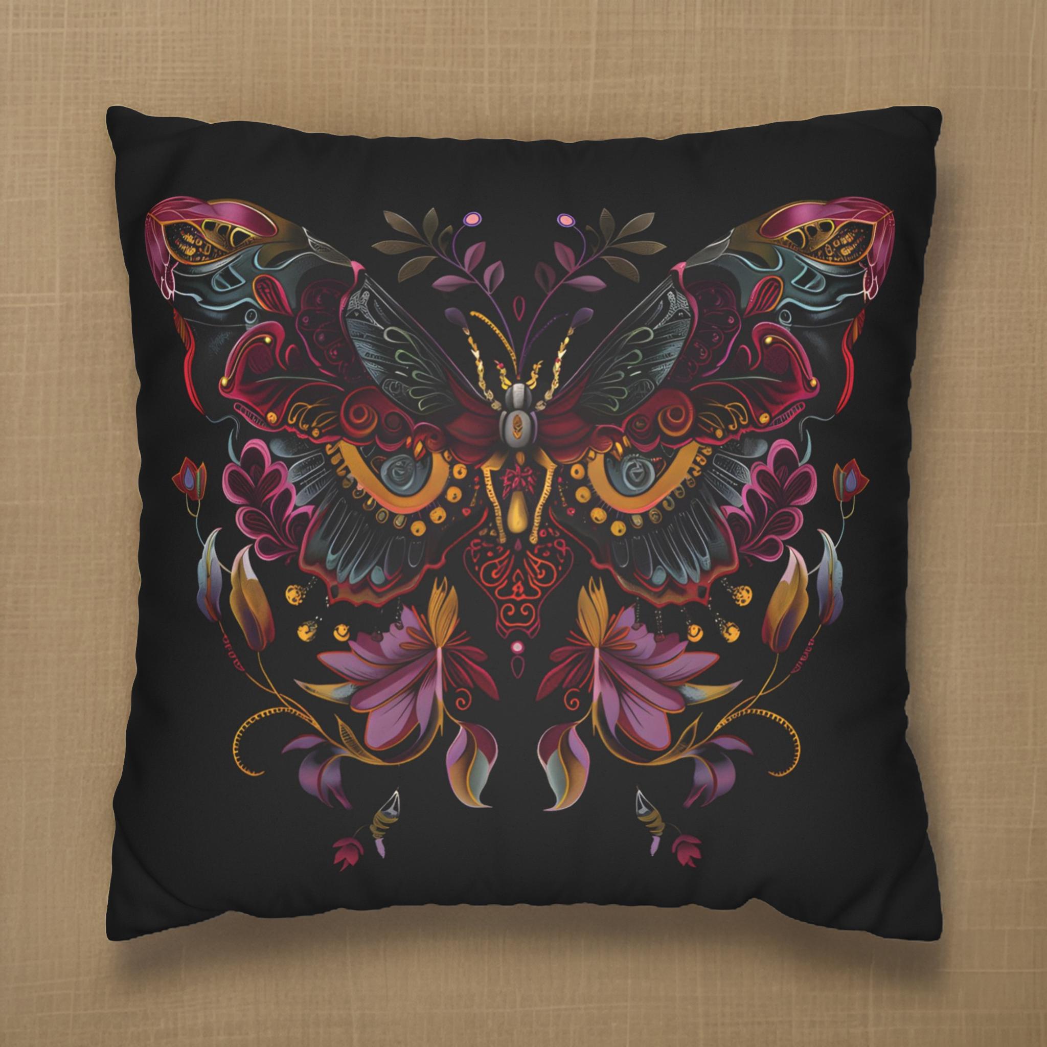 Butterfly Throw Pillow – Whimsigoth Accent | Mystical Butterfly