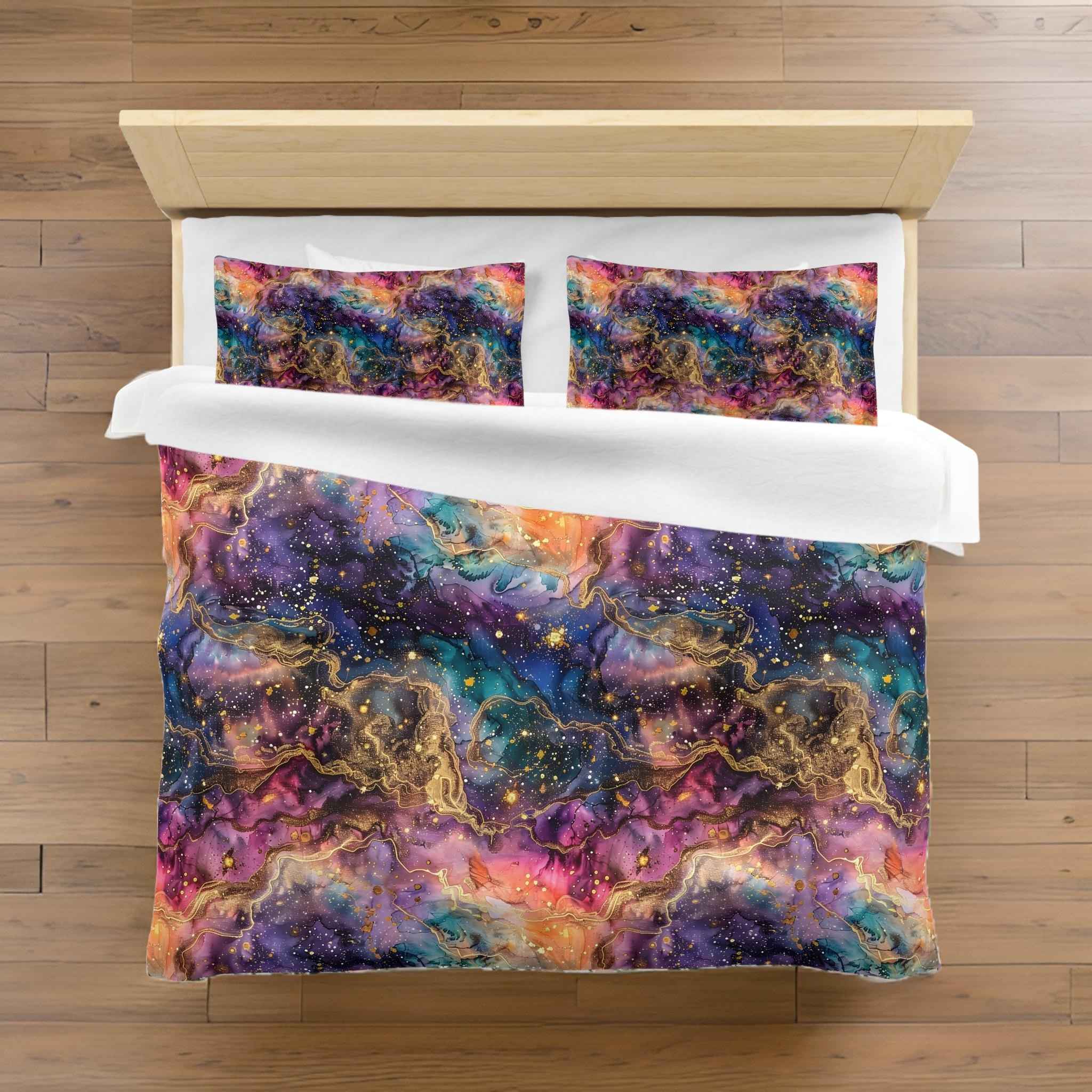 Celestial Duvet Cover: Boho Bedding | Mystical Moonbeam