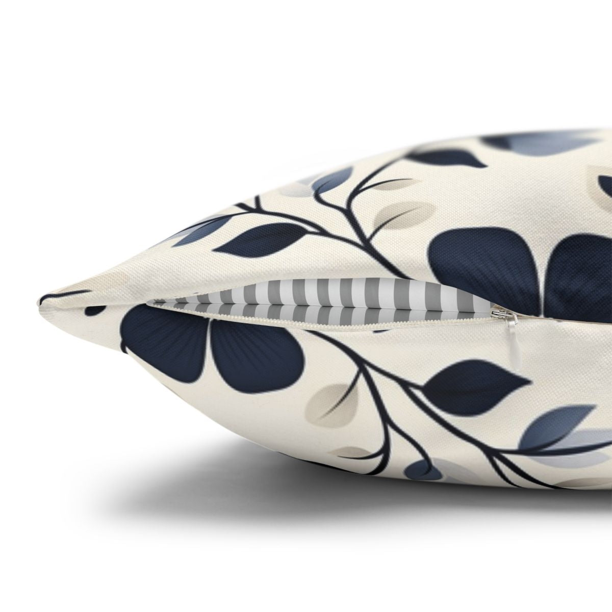 Floral Throw Pillow – Boho Navy Decor | Navy Bloomscape