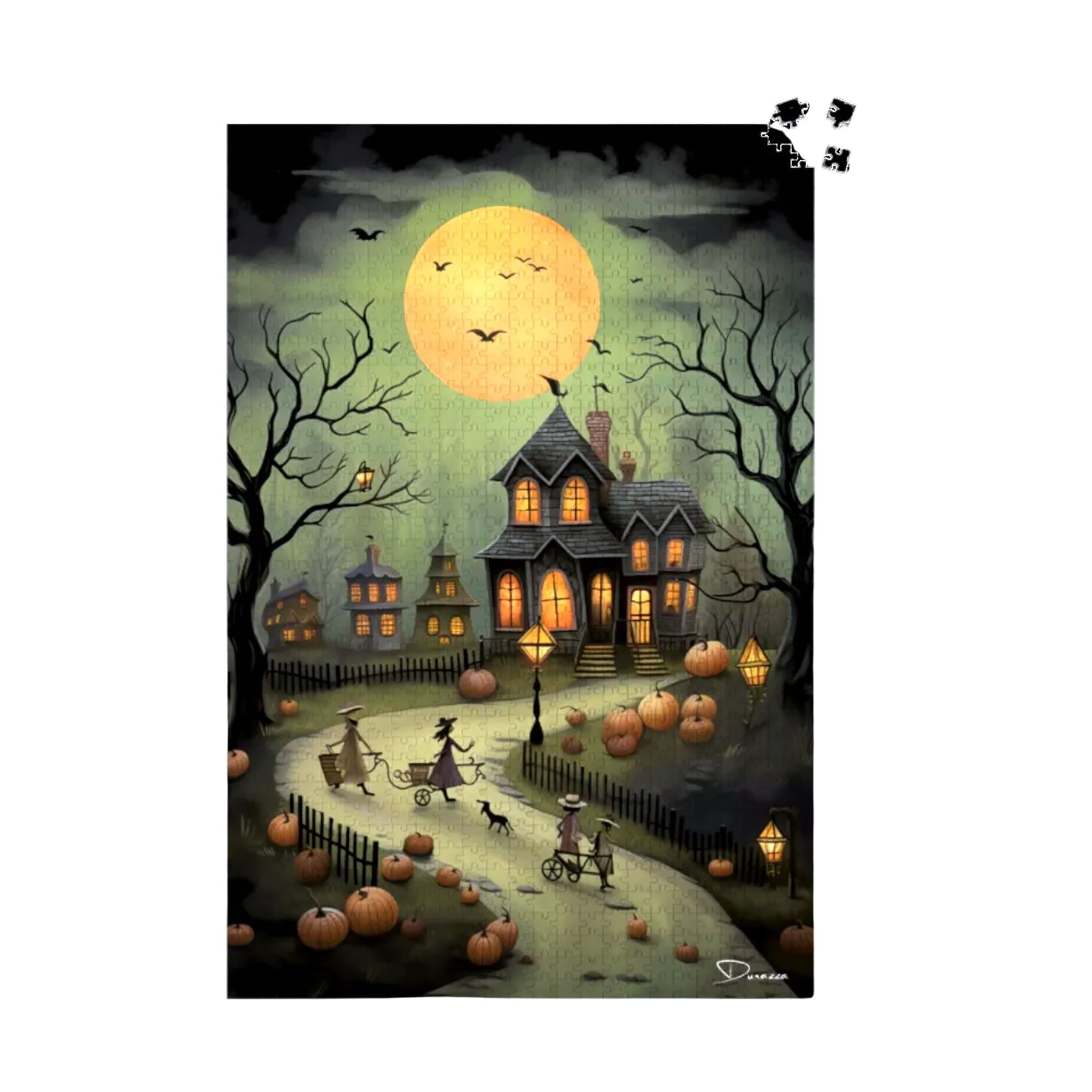 Nighttime Autumn Fun Jigsaw Puzzle 500 or 1000 Pieces