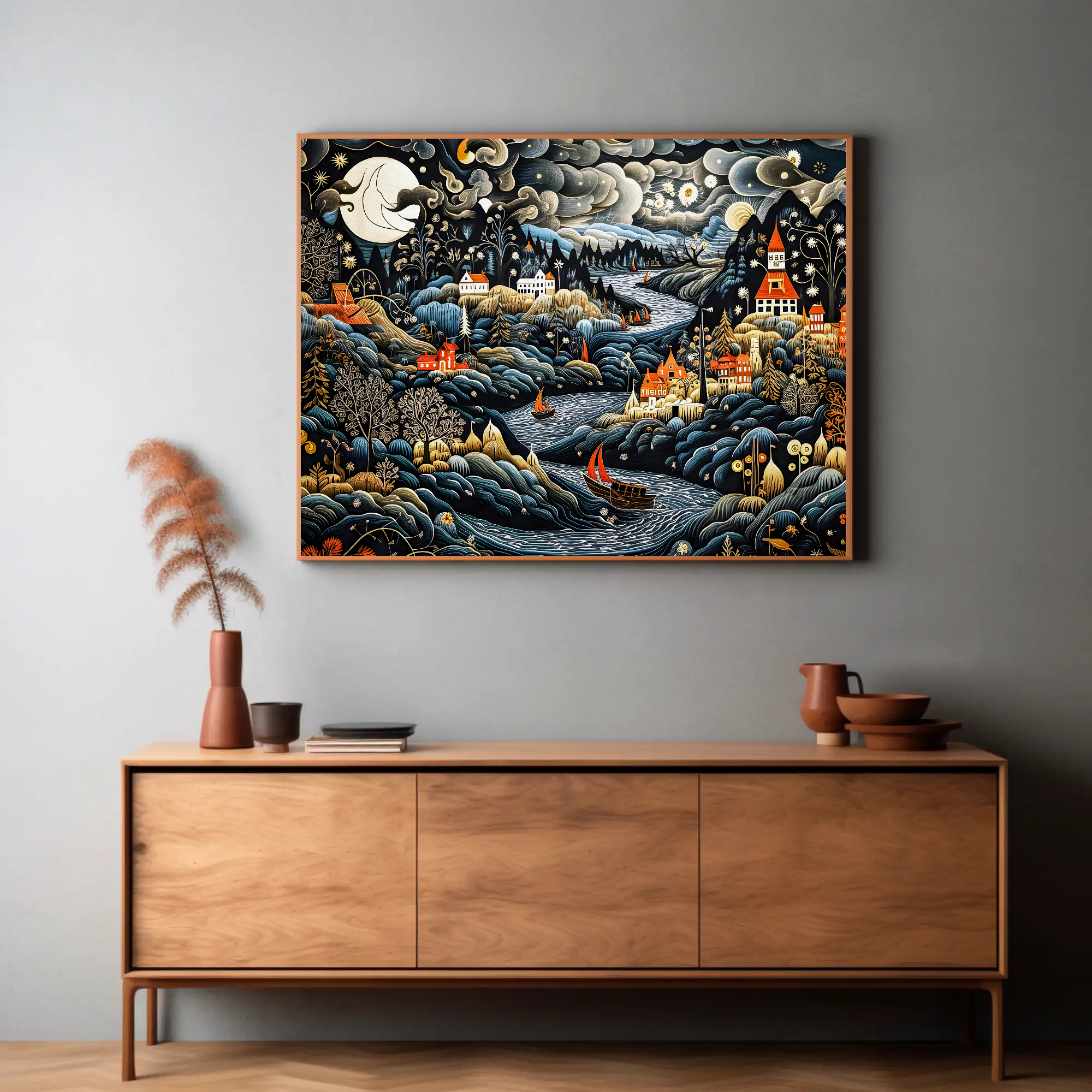 Nordic Waterways Tale Wall Art Print