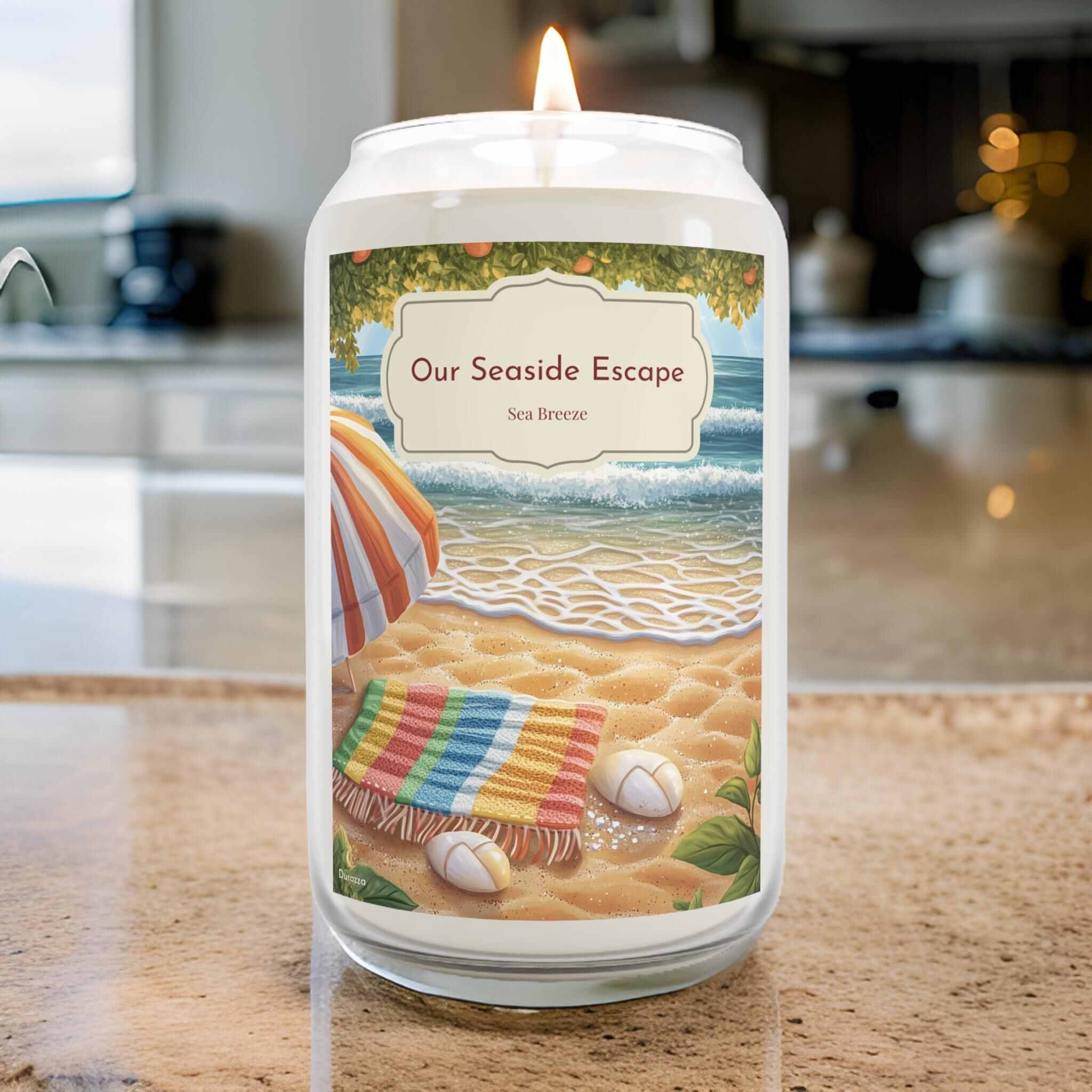 Beach Scented Candle – 14 oz Soy Wax | Our Seaside Escape
