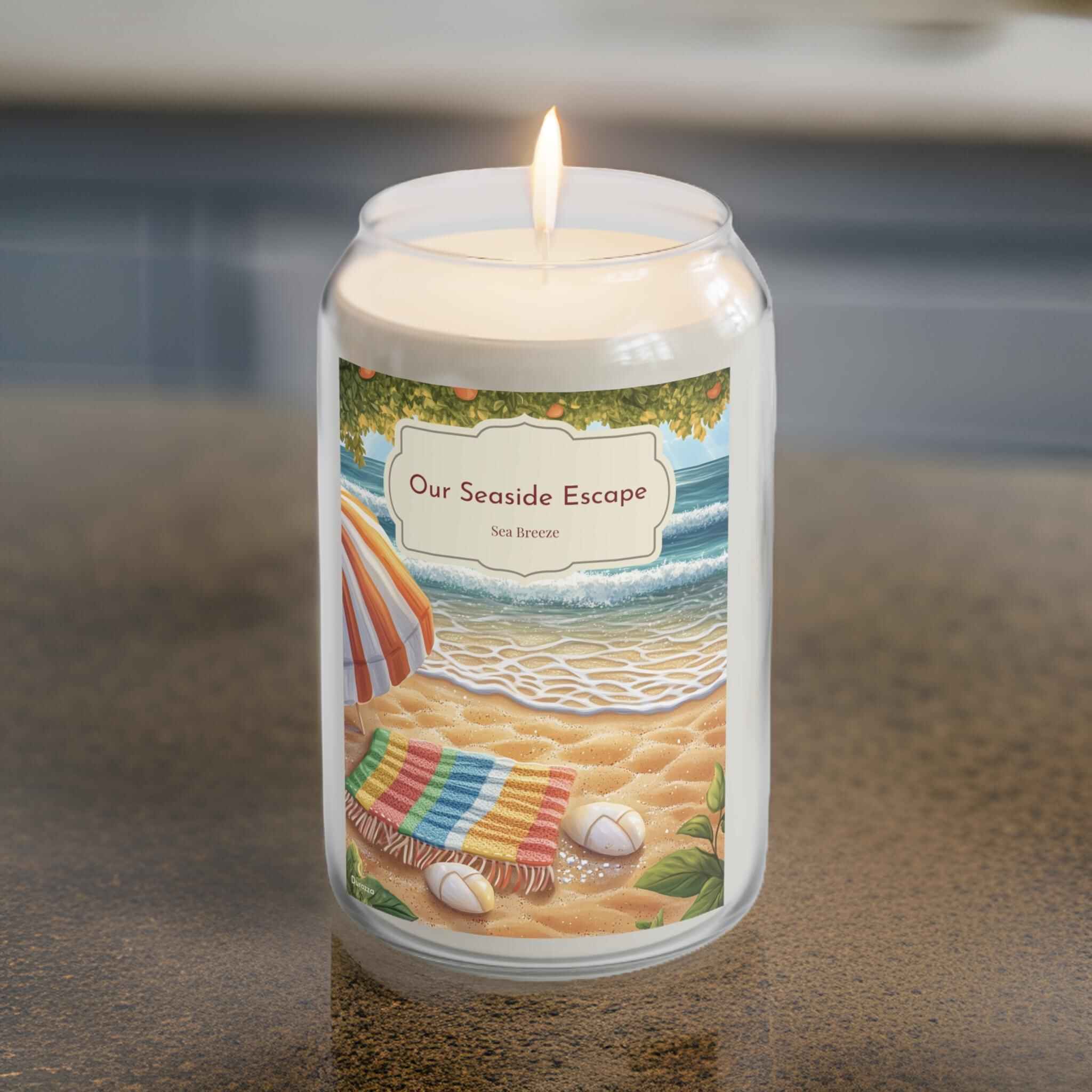 Beach Scented Candle – 14 oz Soy Wax | Our Seaside Escape