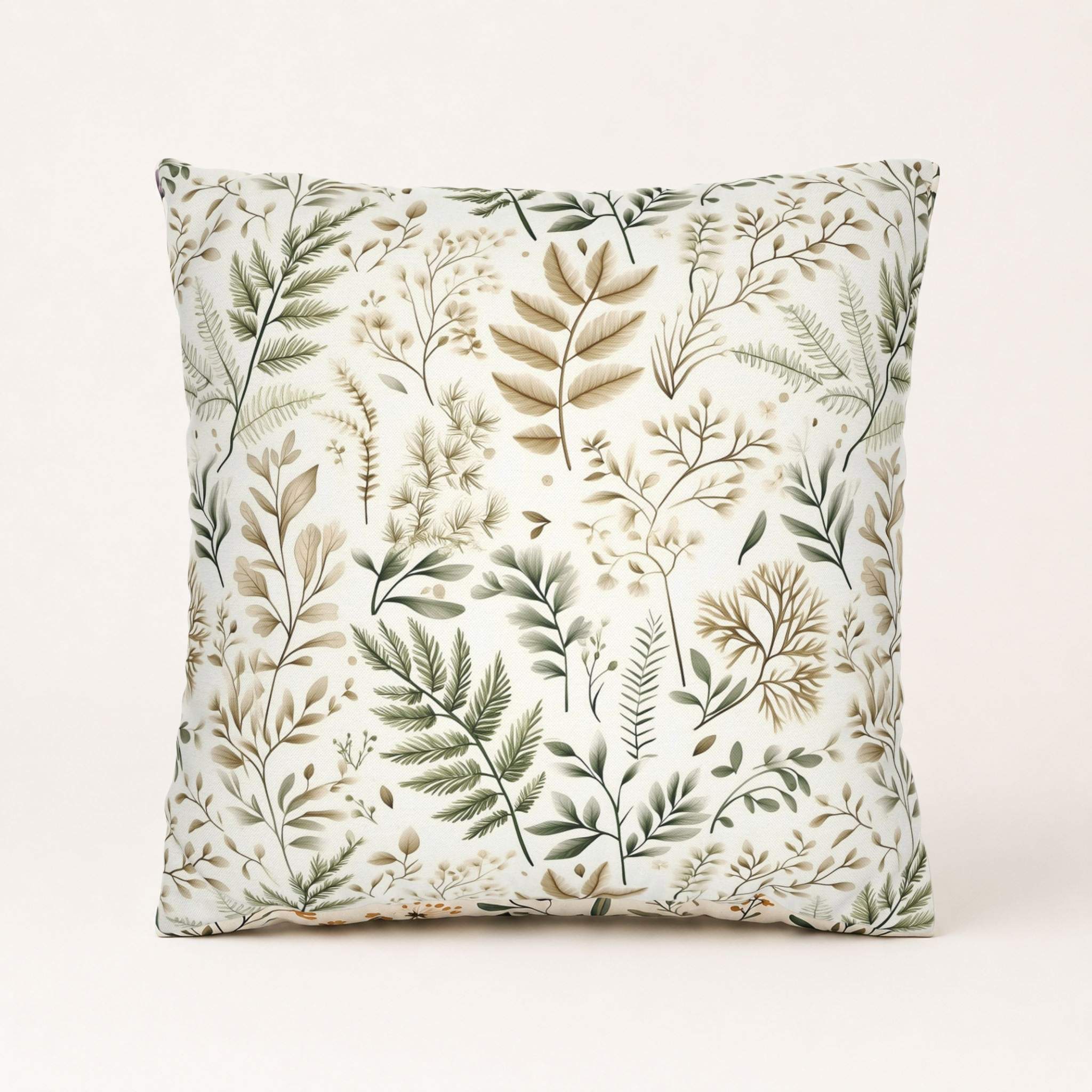 Sage Green Botanical Throw Pillow 18 or 20 Inch | Fernlight – Durazza