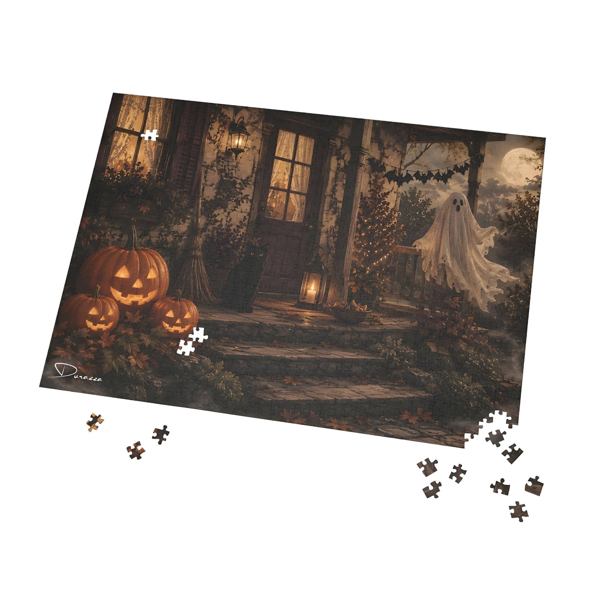 Haunted Porch Halloween Jigsaw Puzzle, 500 or 1,000 Pieces | Moonrise Porch