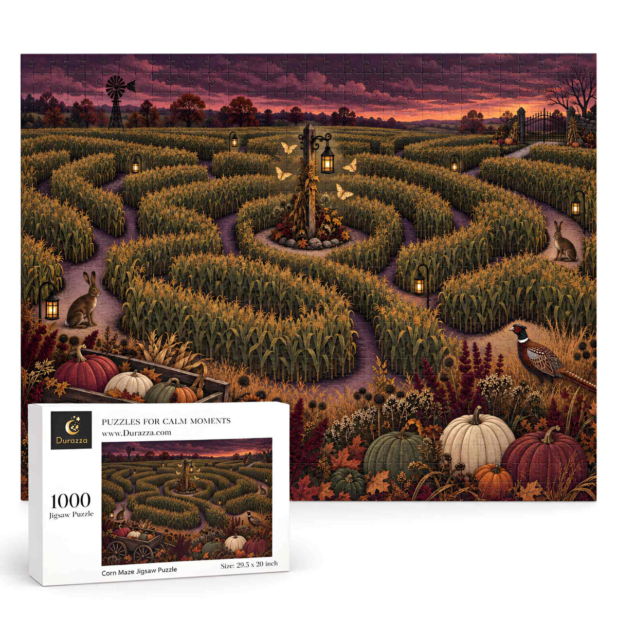 Autumn Corn Maze Jigsaw Puzzle, 500/1000 Pieces