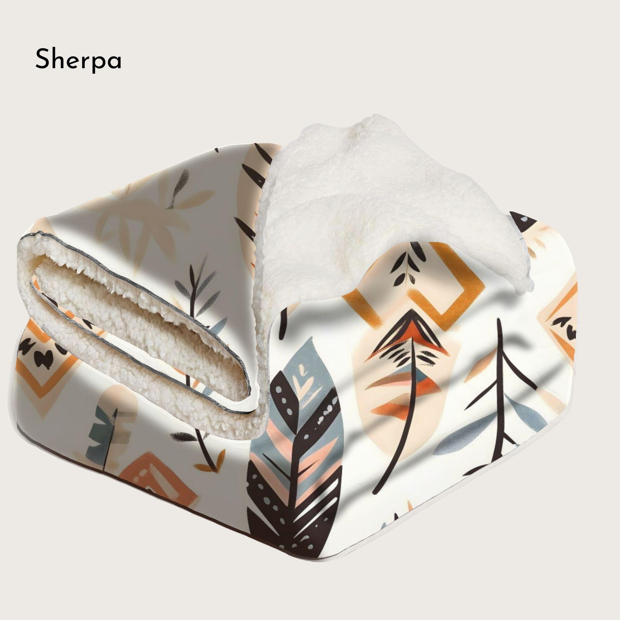 Tribal Boho Blanket – Southwest Feather Decor | Painted Feather