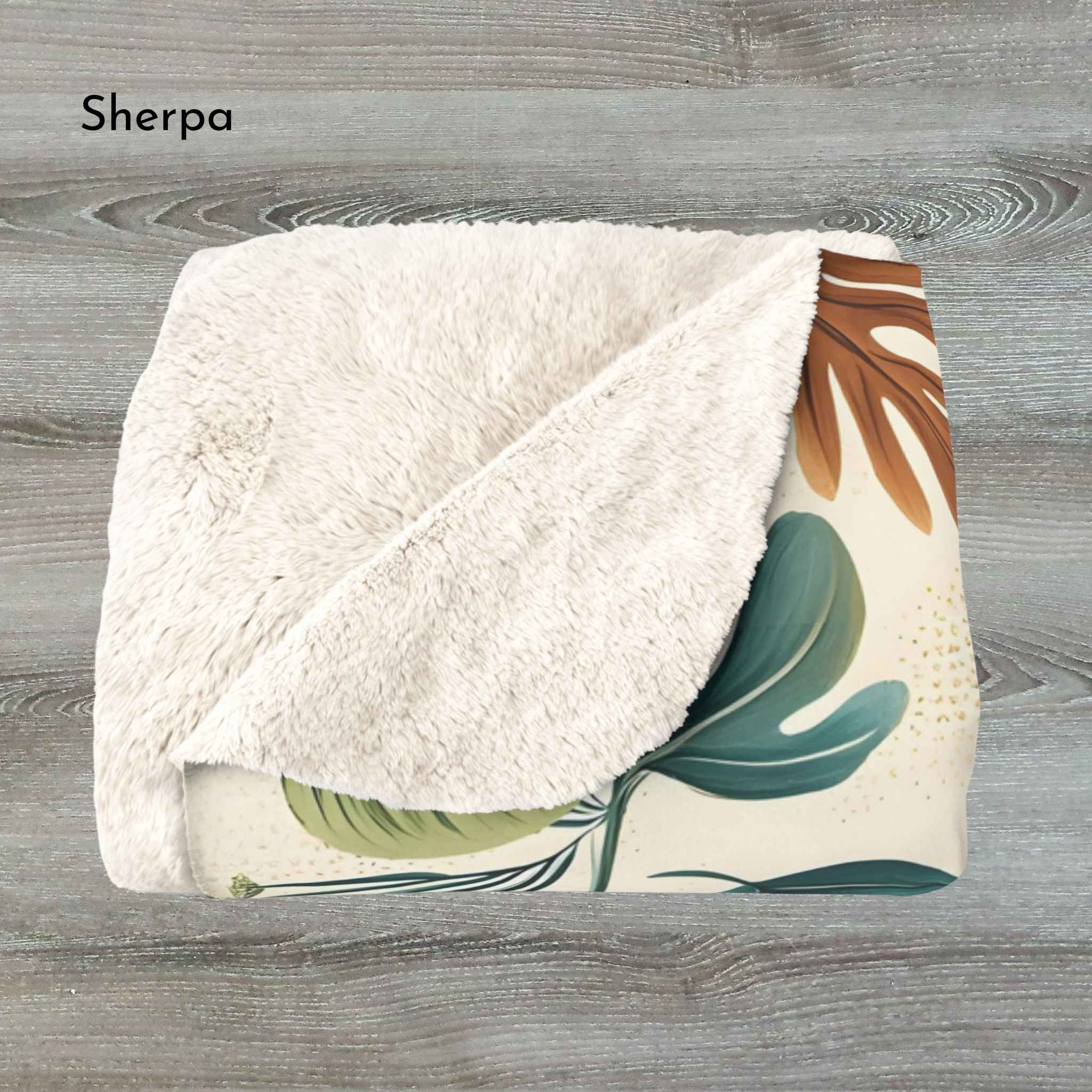 Tropical Throw Blanket - Leafy Botanical Print | Palm Drift