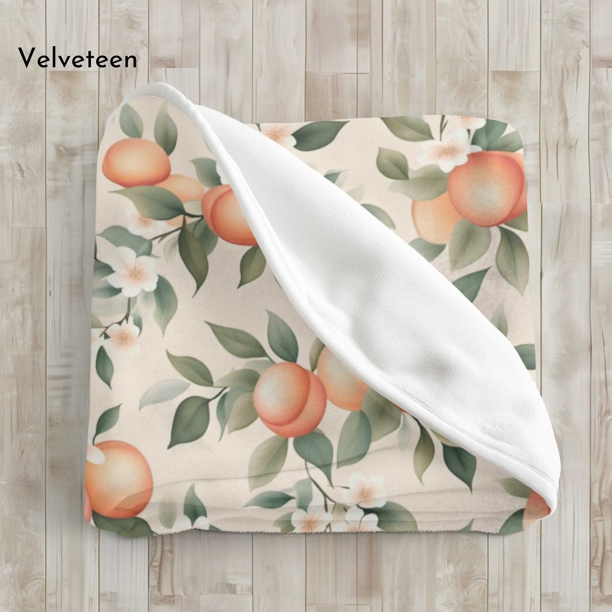 Fruit Throw Blanket – Peach Orchard Decor | Peachwood Bloom