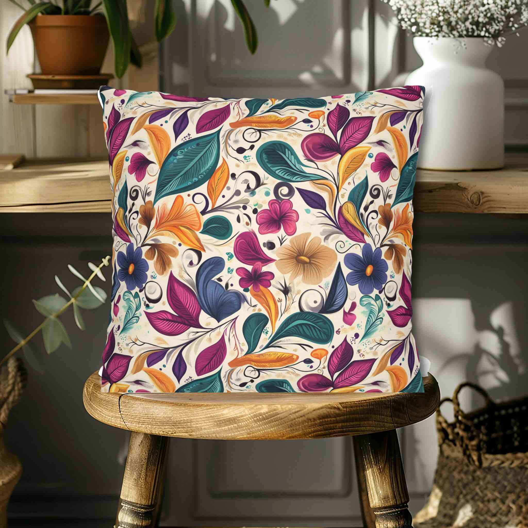 Floral Throw Pillow: Colorful Home Decor | Petal Riot
