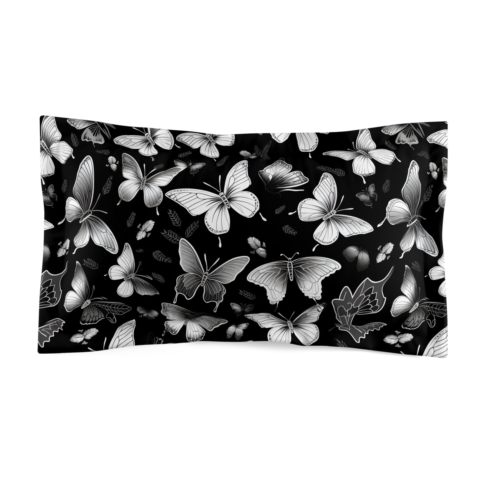 Phantom Butterfly Duvet Cover and Pillow Shams, Microfiber