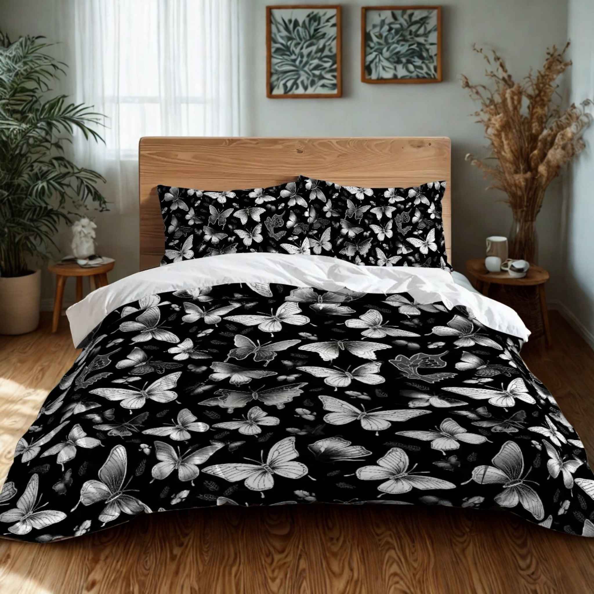Black and White Duvet Cover Set | Phantom Butterfly