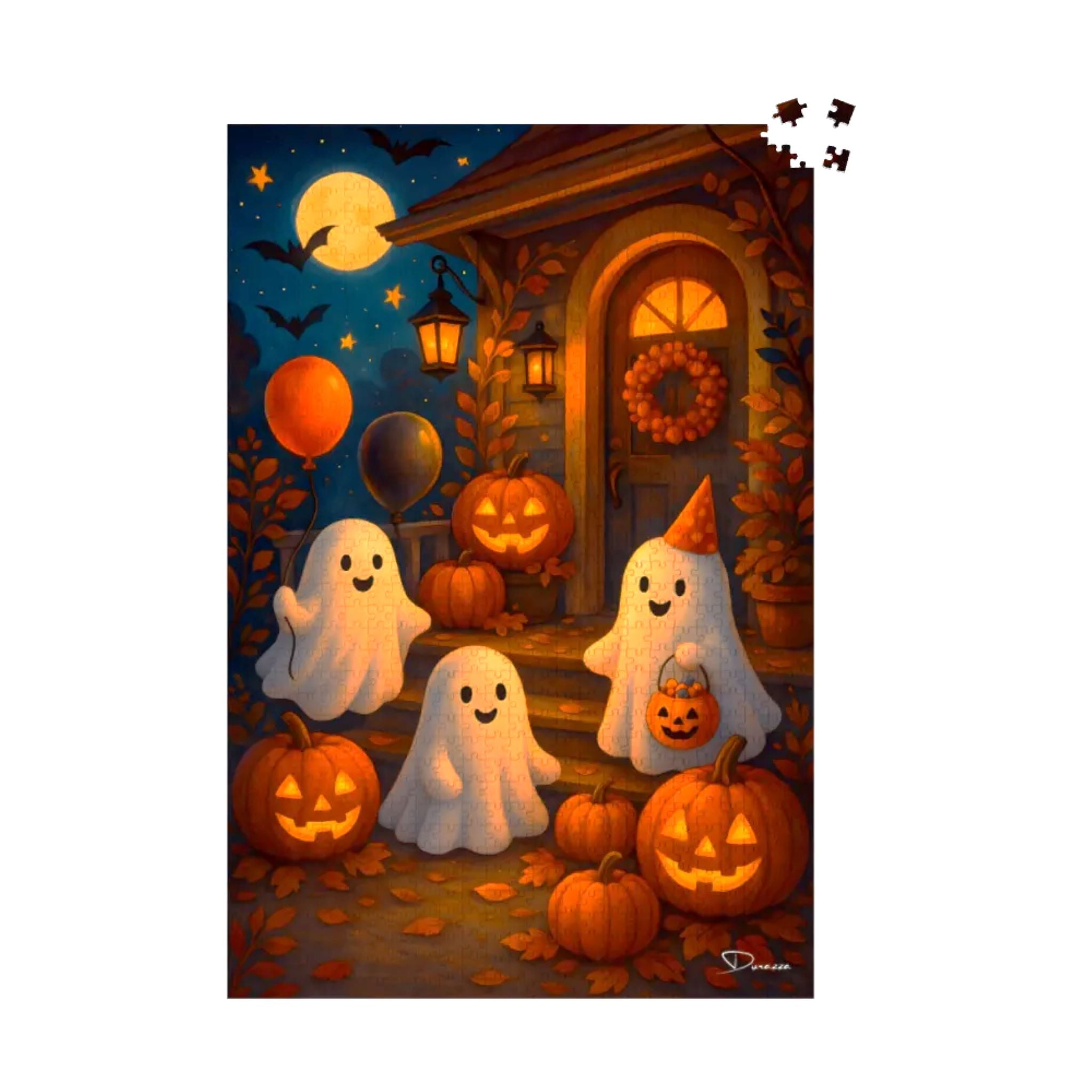 Halloween Jigsaw Puzzle: Ghosts Trick-or-Treat | Porch Parade