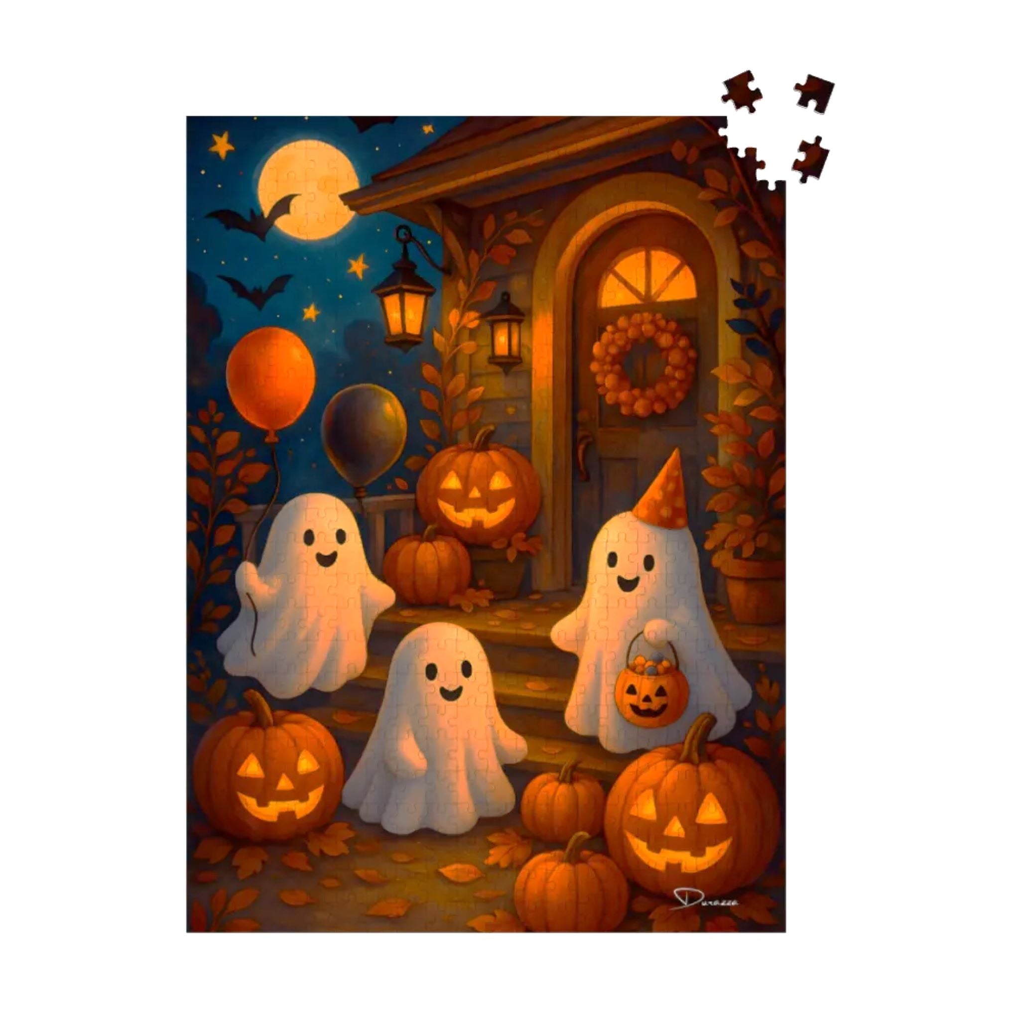 Halloween Jigsaw Puzzle: Ghosts Trick-or-Treat | Porch Parade