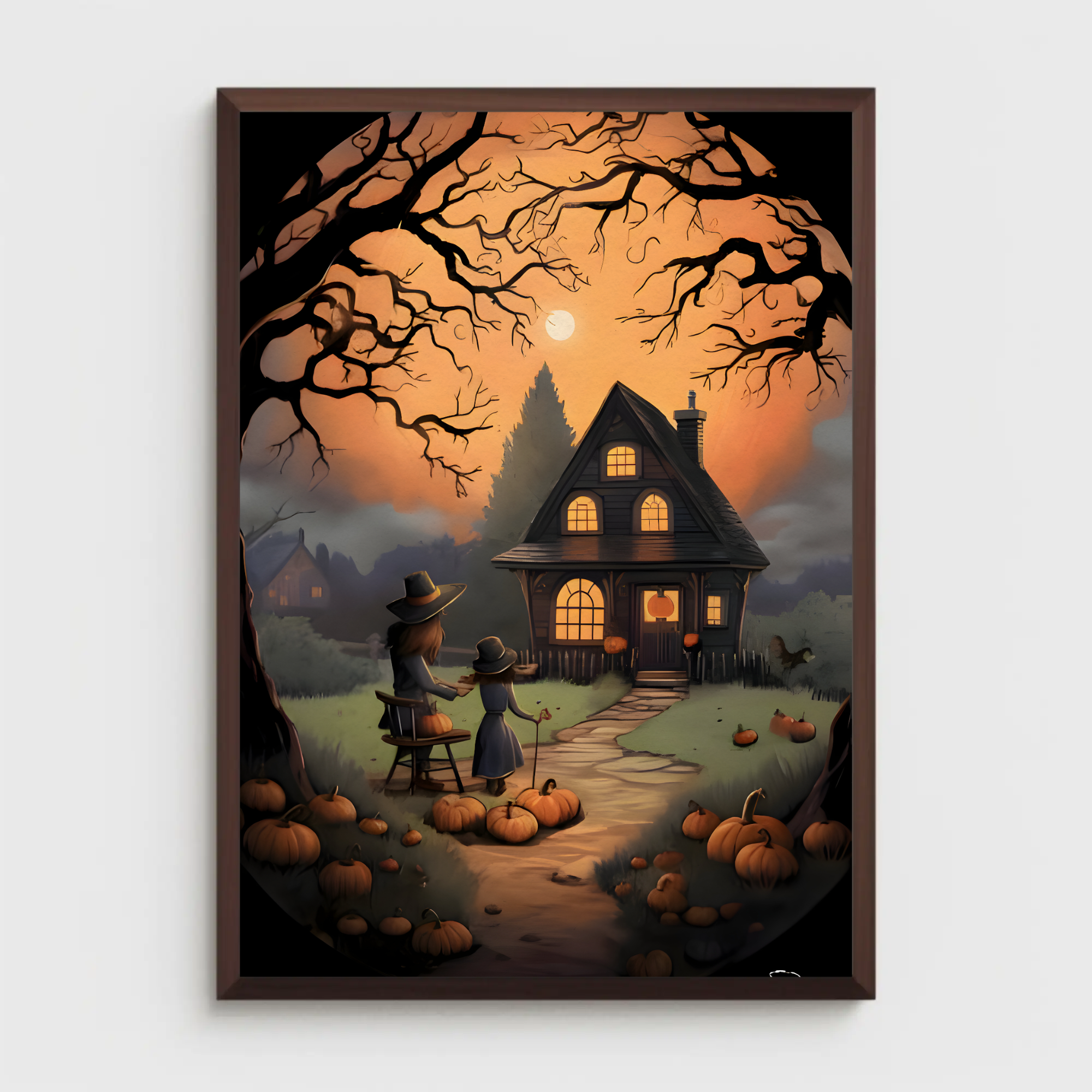Autumn Poster: Cottage Decor | Pumpkin Ridge