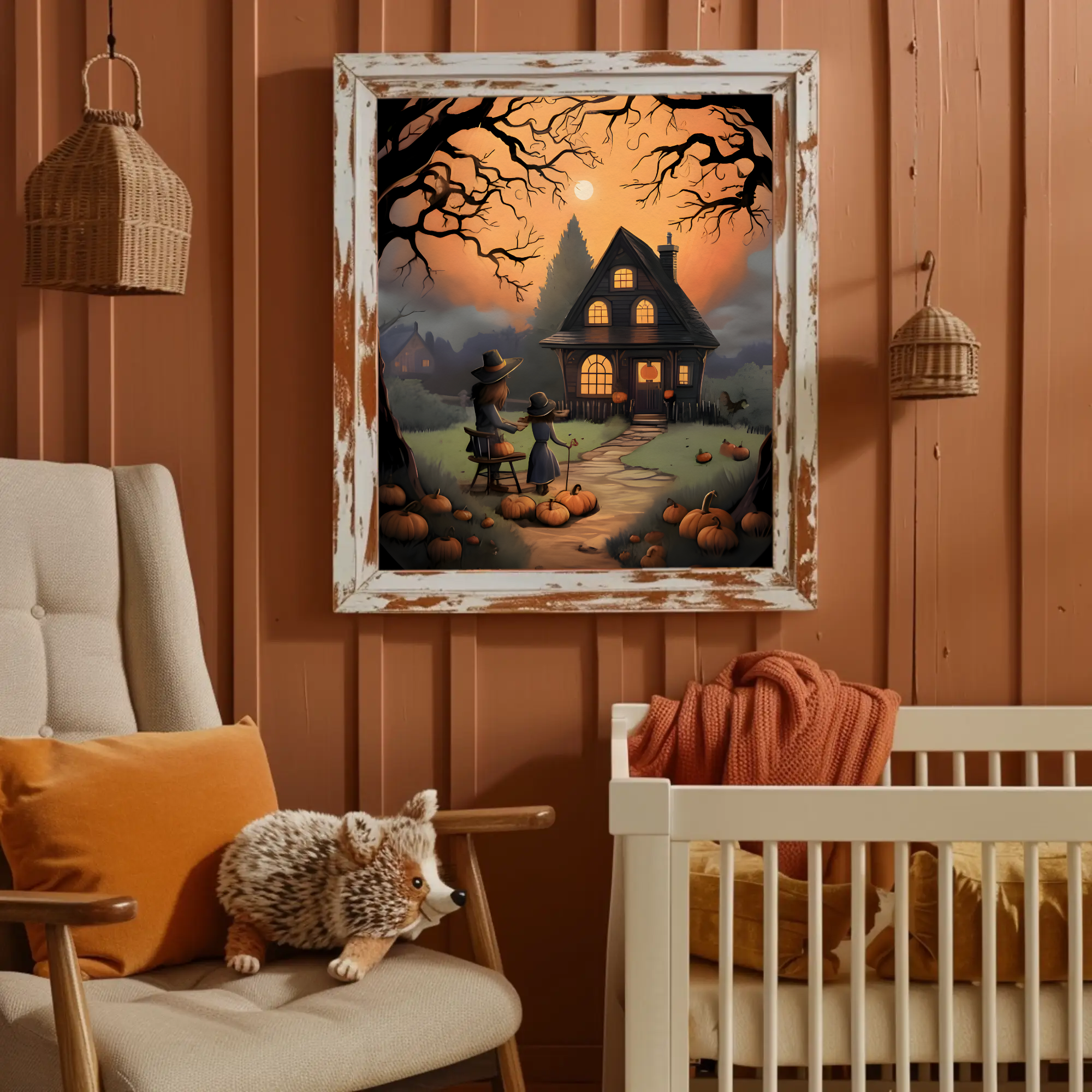 Autumn Poster: Cottage Decor | Pumpkin Ridge