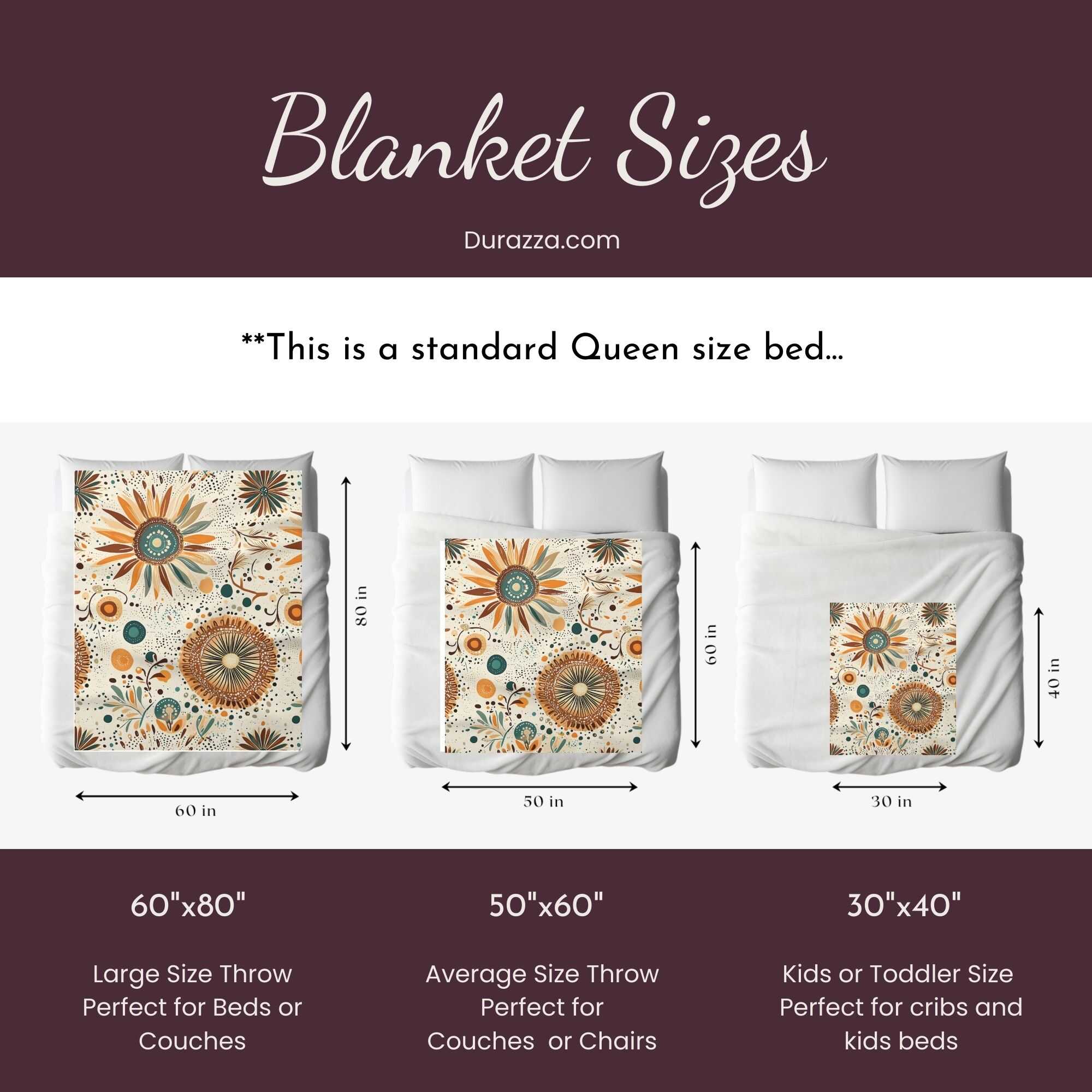 Radiant Floral Sunburst Throw Blanket: Bohemian Style Decor