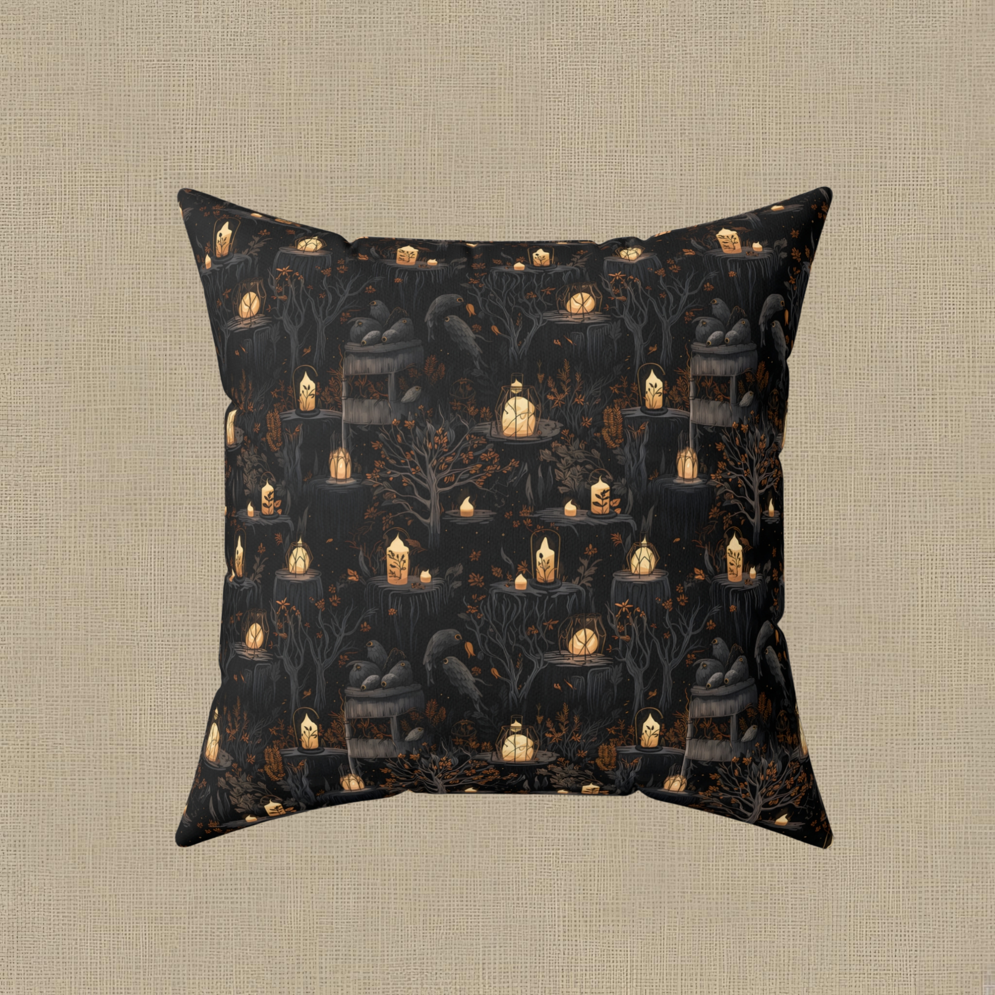 Forest Pillow – Dark Woodland Accent Cushion | Ravenous Woods