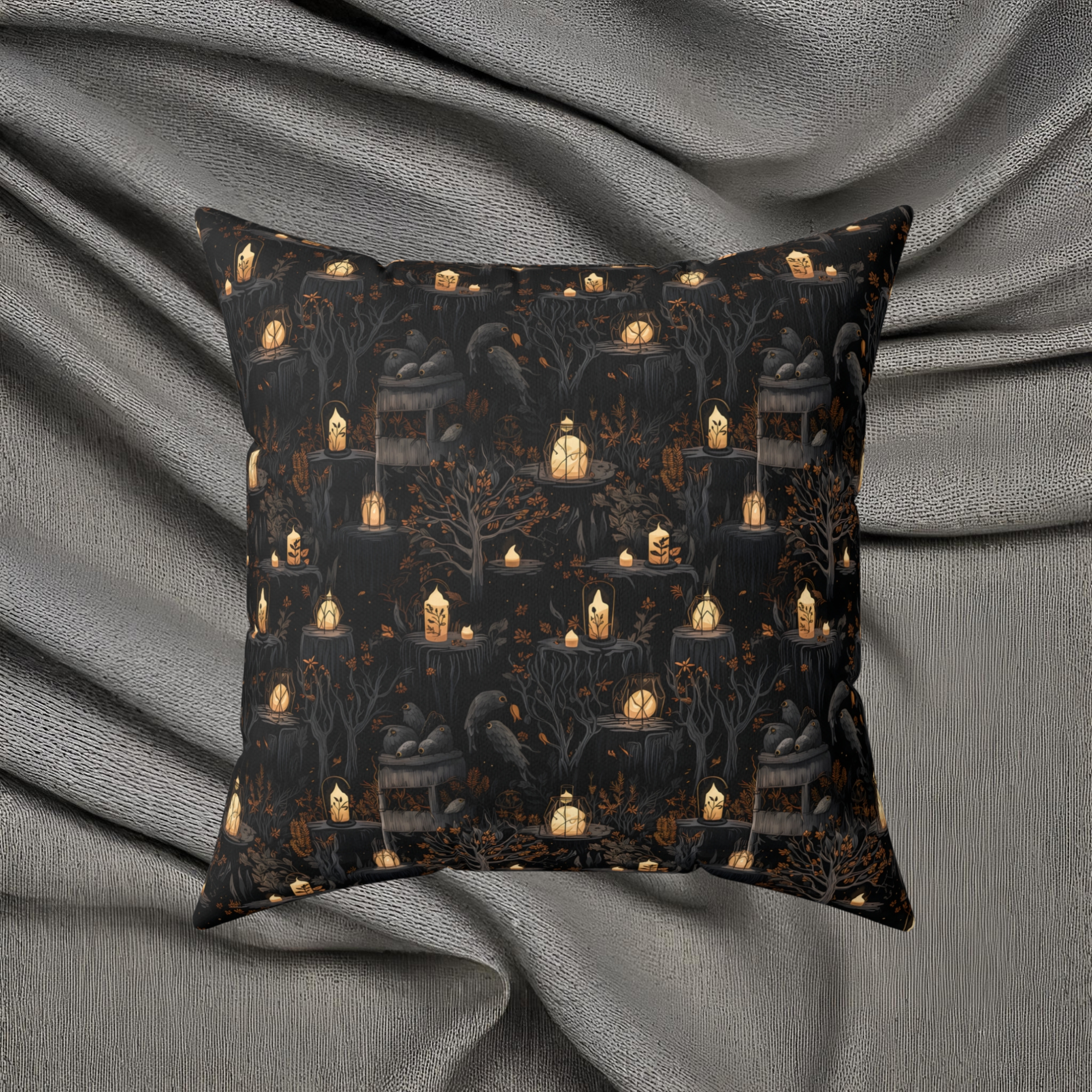 Forest Pillow – Dark Woodland Accent Cushion | Ravenous Woods