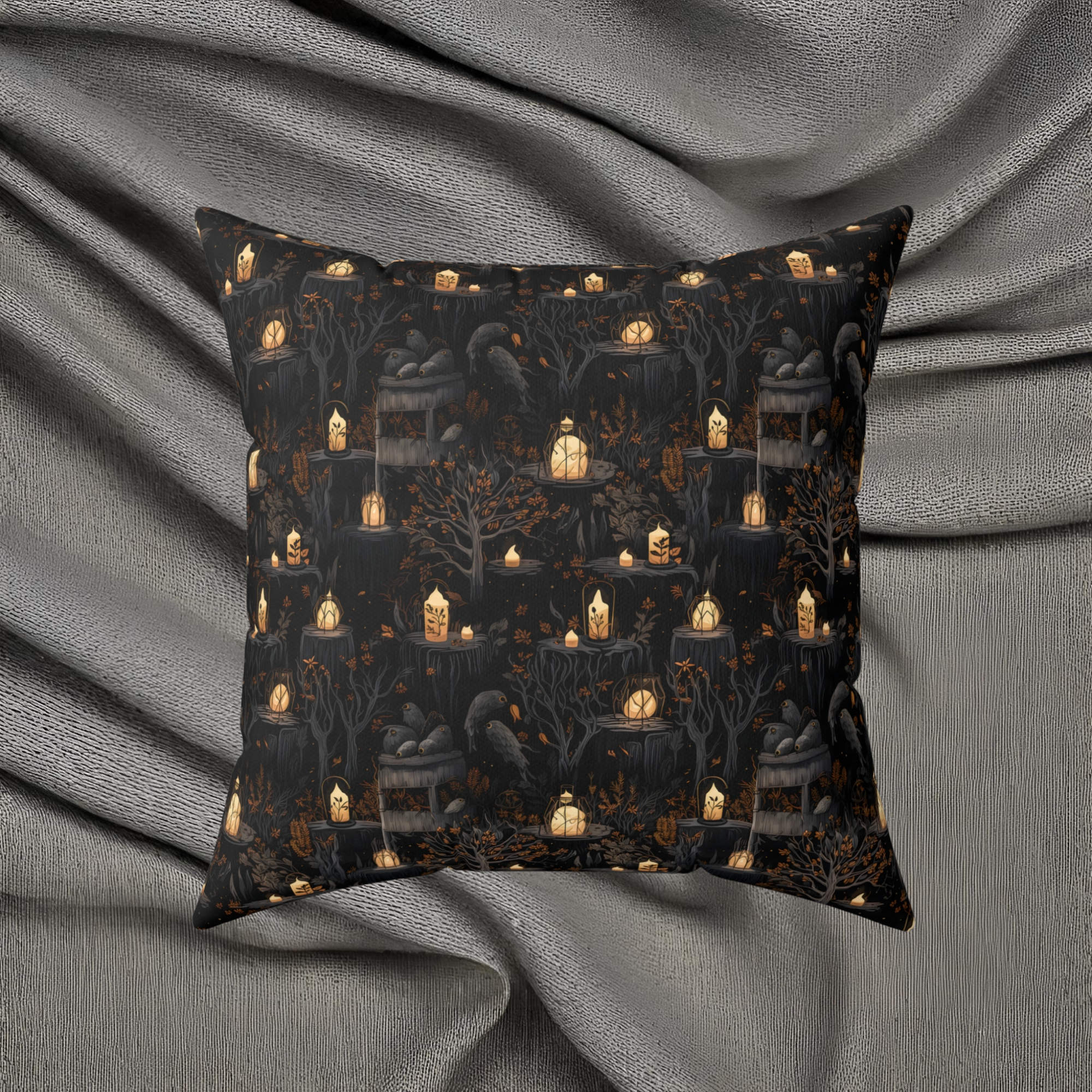 Ravenous Woods Faux Suede Pillow or Pillow Cover