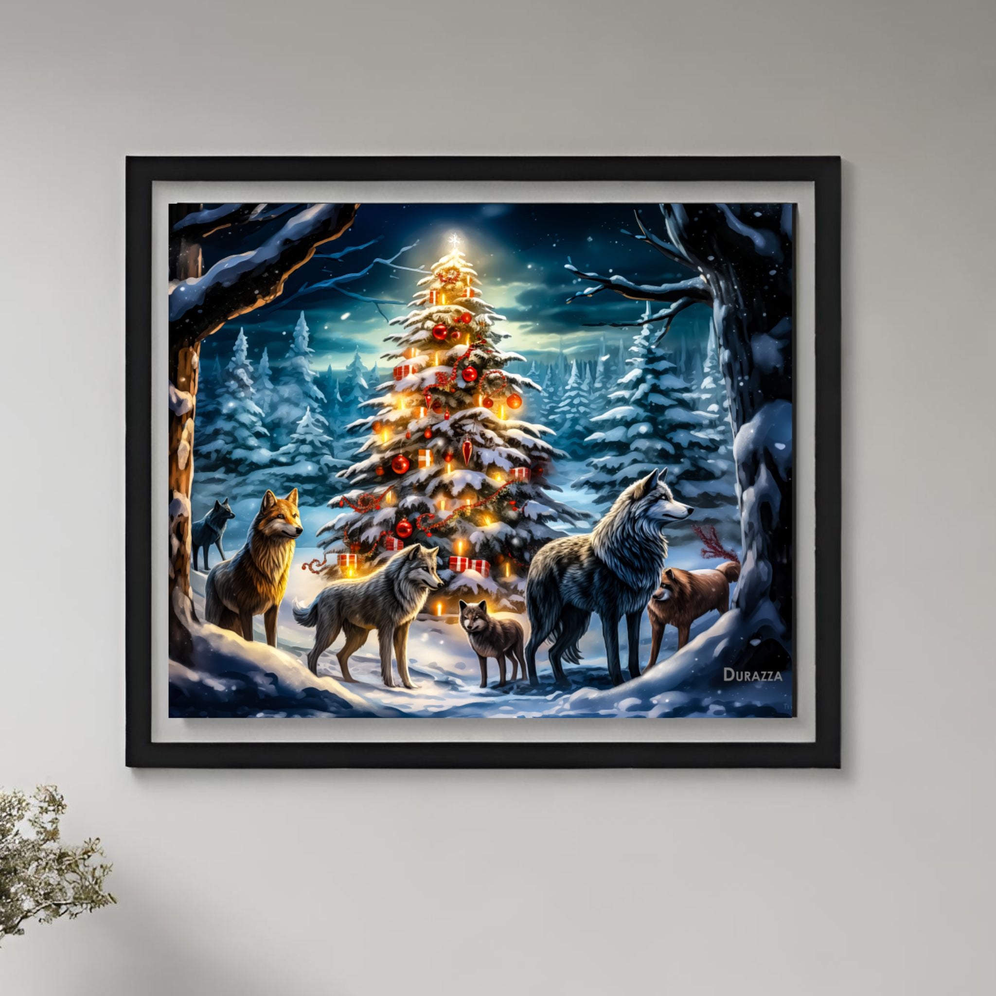 Regal Winter Wolf Pack Art Print
