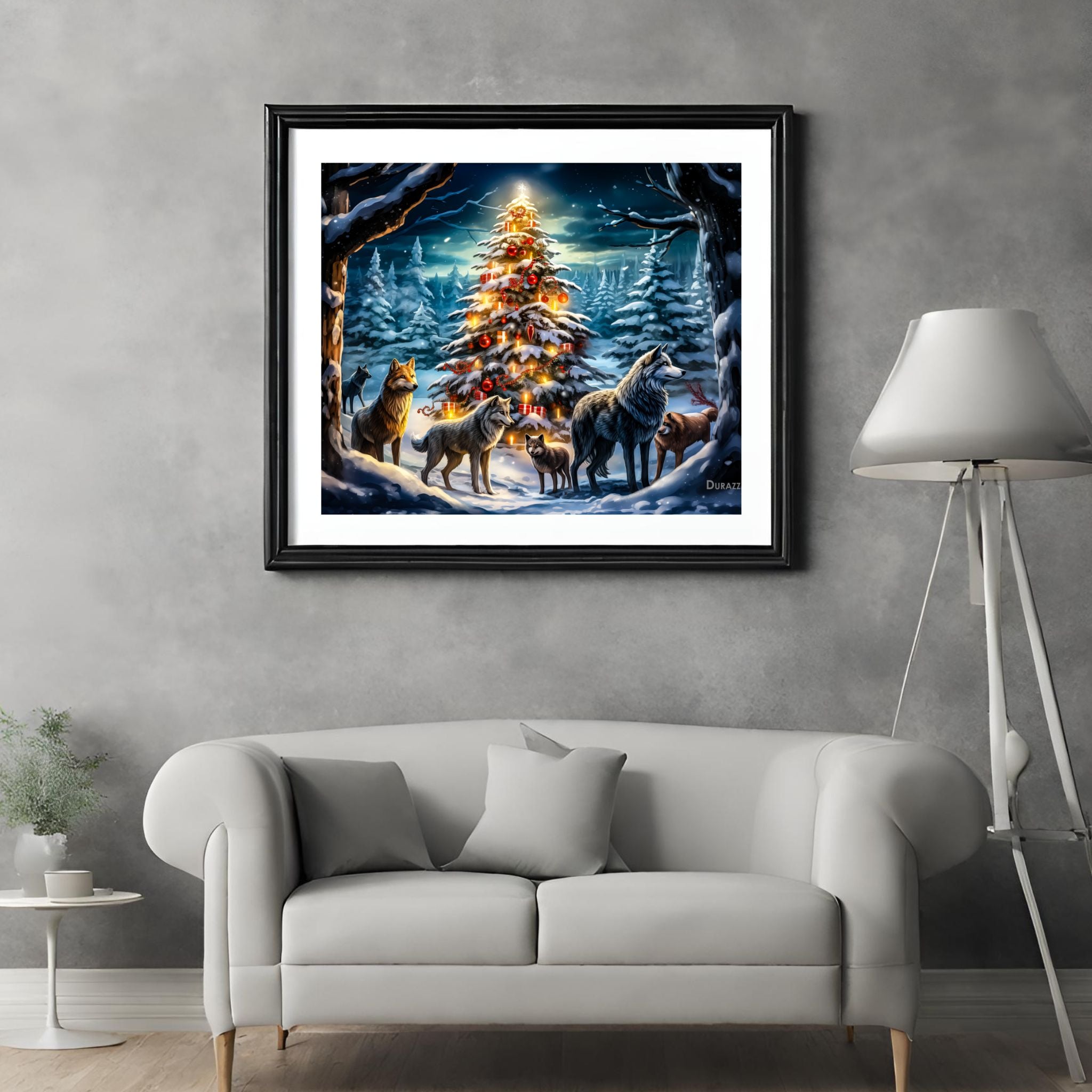 Regal Winter Wolf Pack Art Print