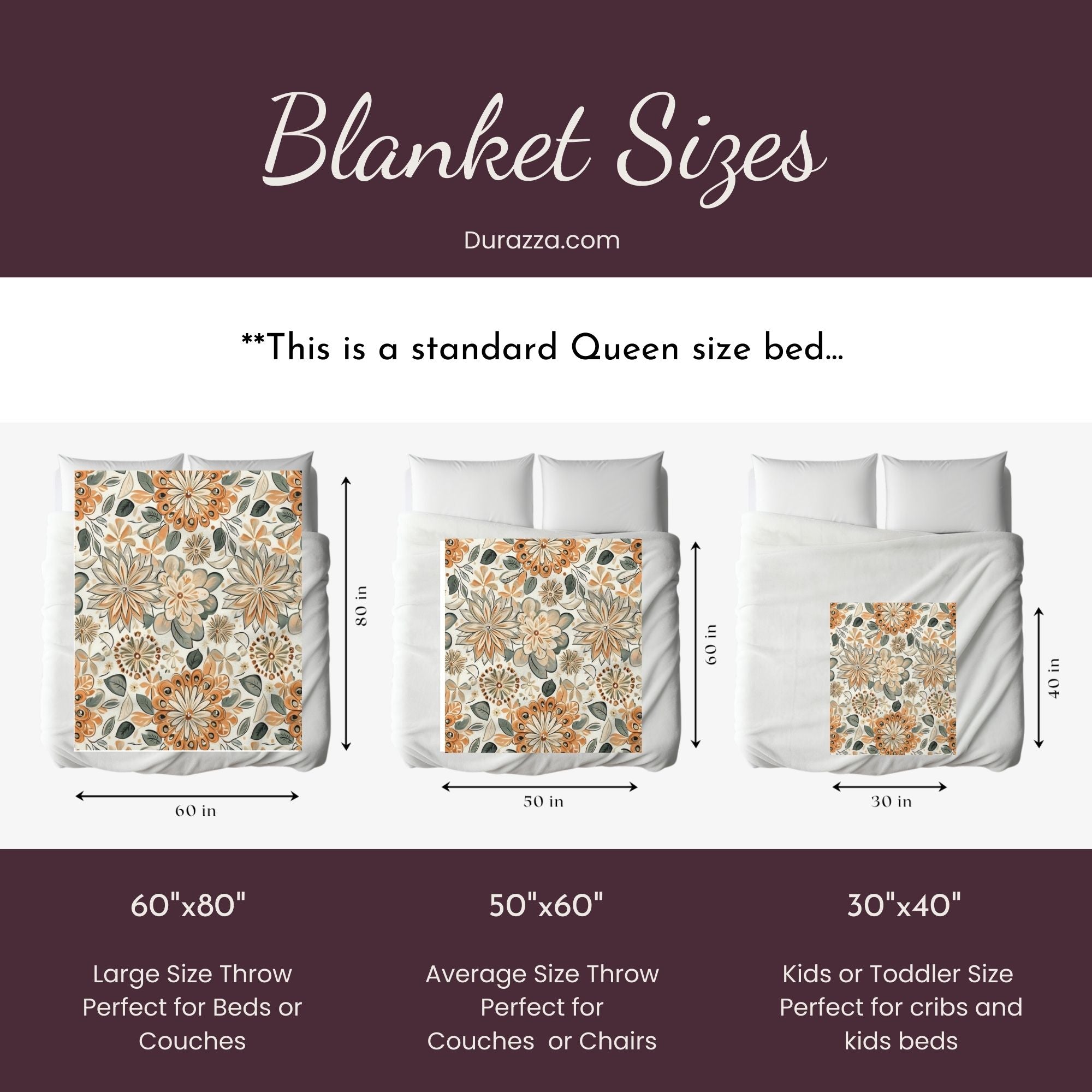 Floral Throw Blanket – Bohemian Cottage Decor | Retro Petals