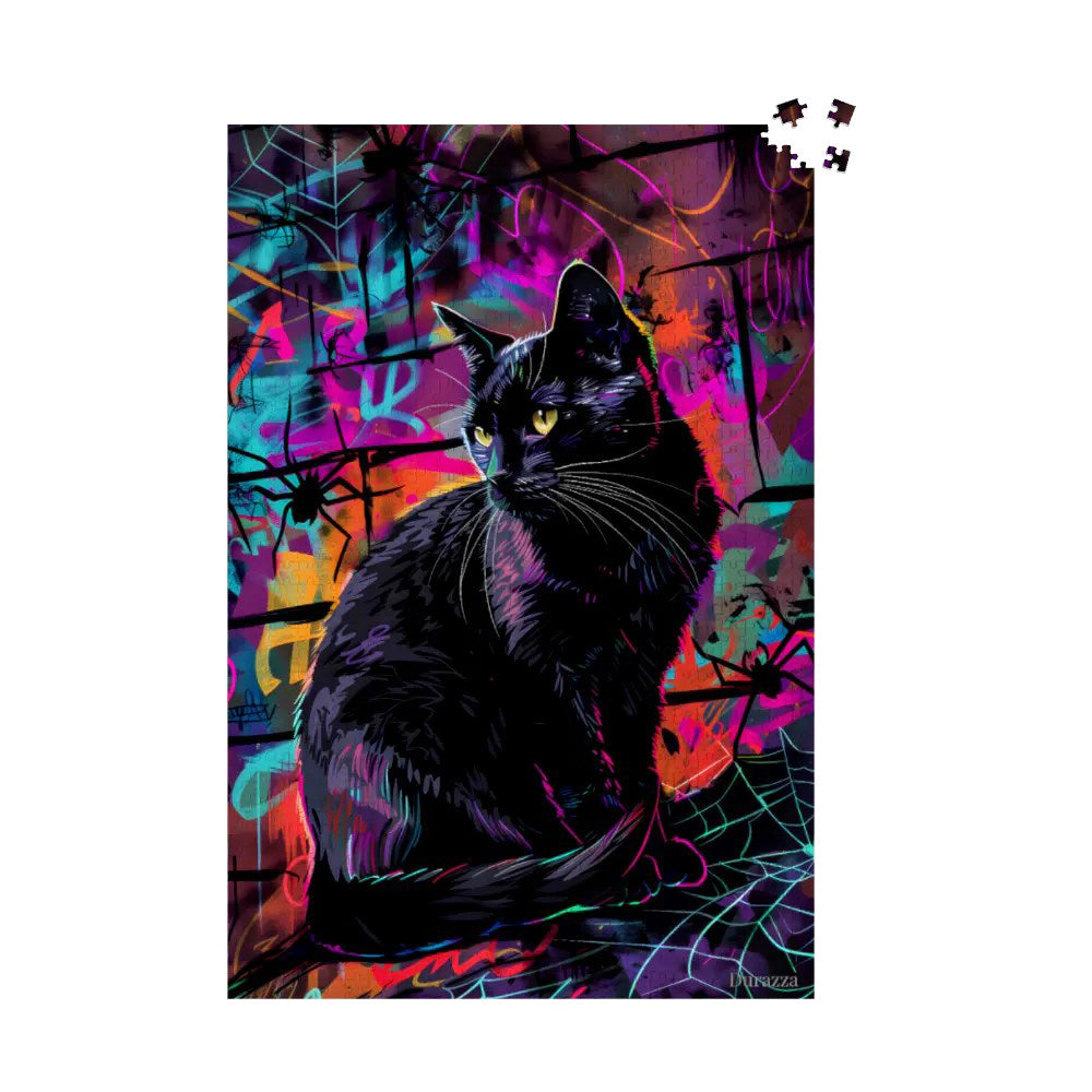 Retro Urban Cat Jigsaw Puzzle 500 or 1000 Piece