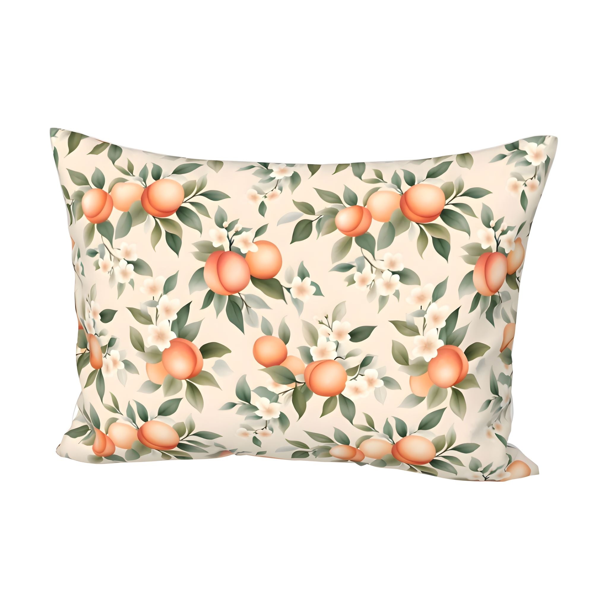 Standard size peach pillowcase with envelope closure.