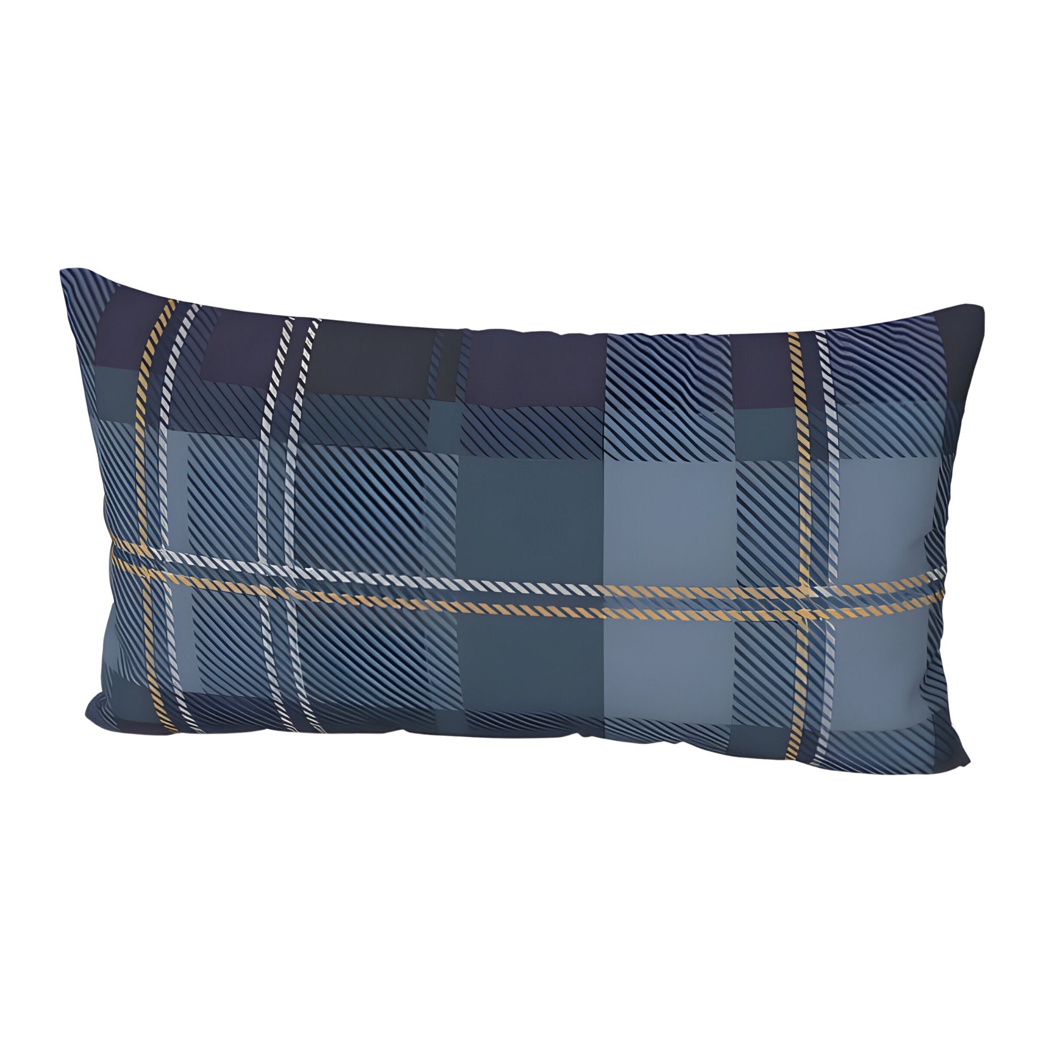 Blue Tartan Plaid Pillow Sham – Standard/King Cotton | Durazza