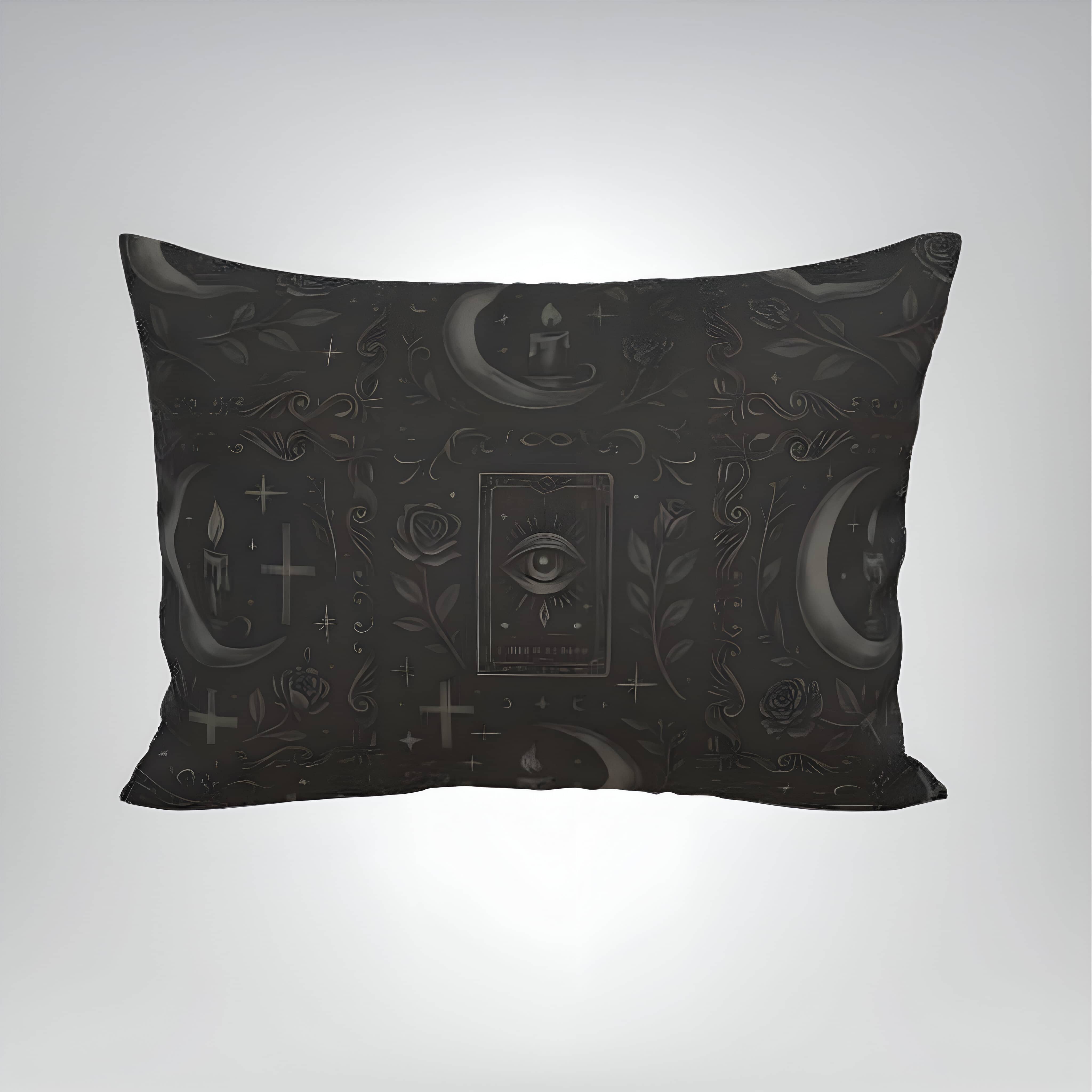 Gothic Black Duvet Cover – Sacred Pattern Bedding | Hexhaven