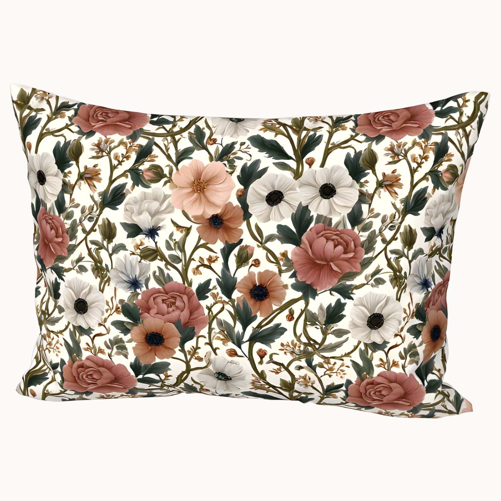 Cottage Floral Pillow Shams – Standard or King | Wild Rosaria