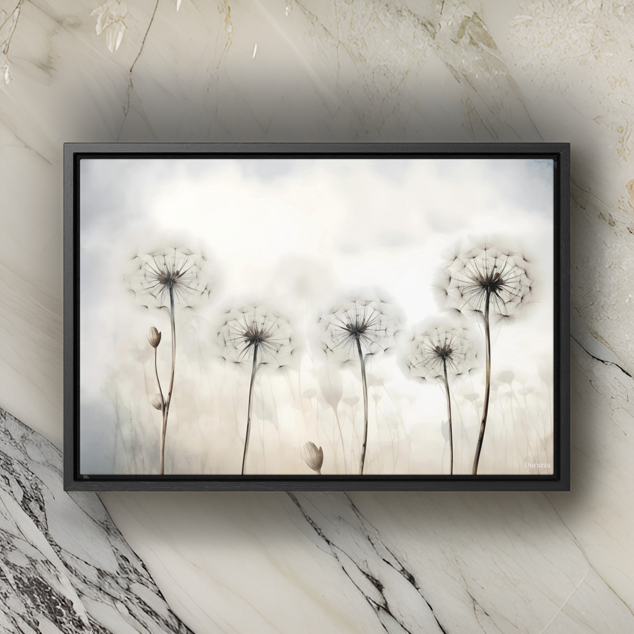 Serene Dream Dandelion Artwork: White Watercolor Dandelion