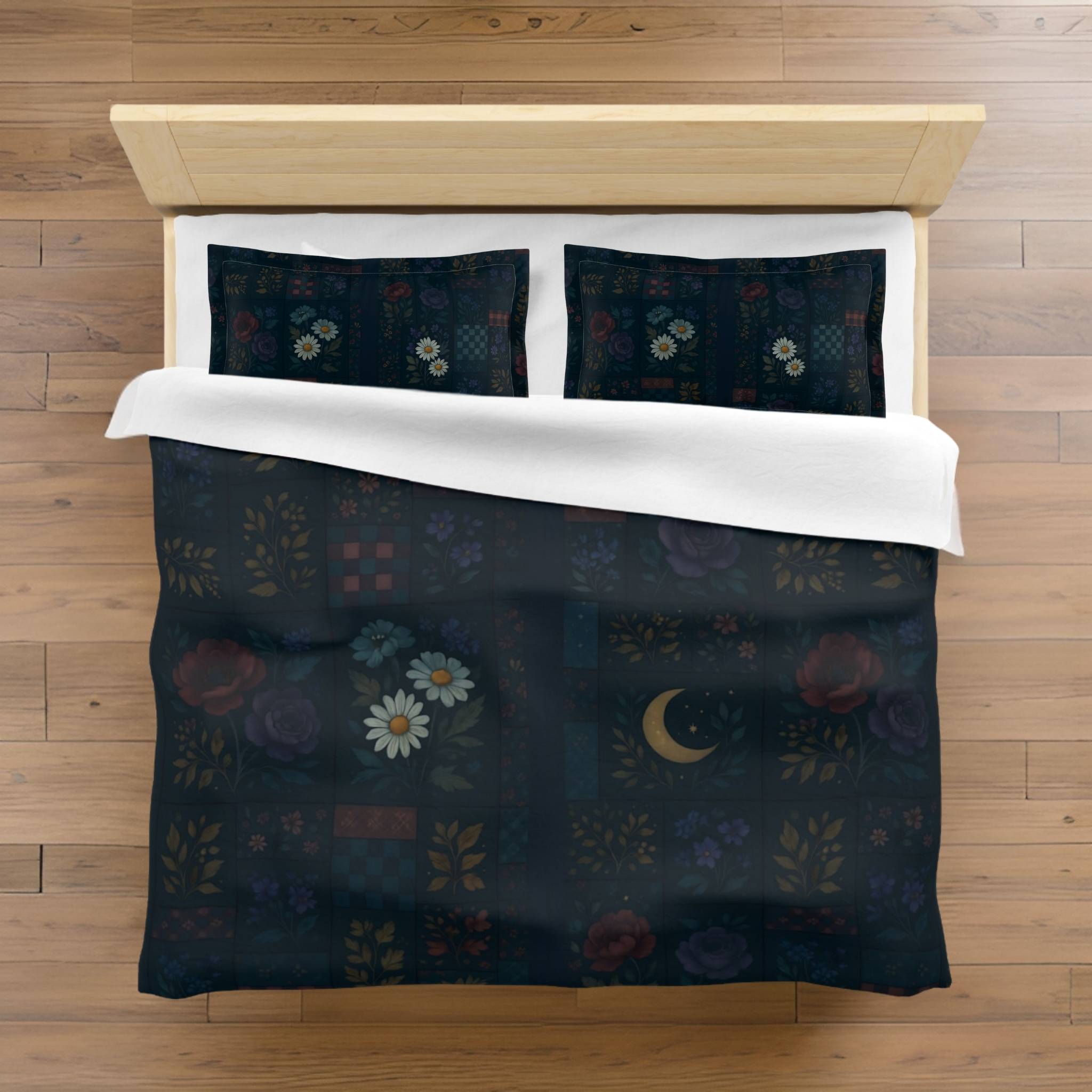 Gothic Flower Duvet Cover Set – Moody Floral | Shadowfern