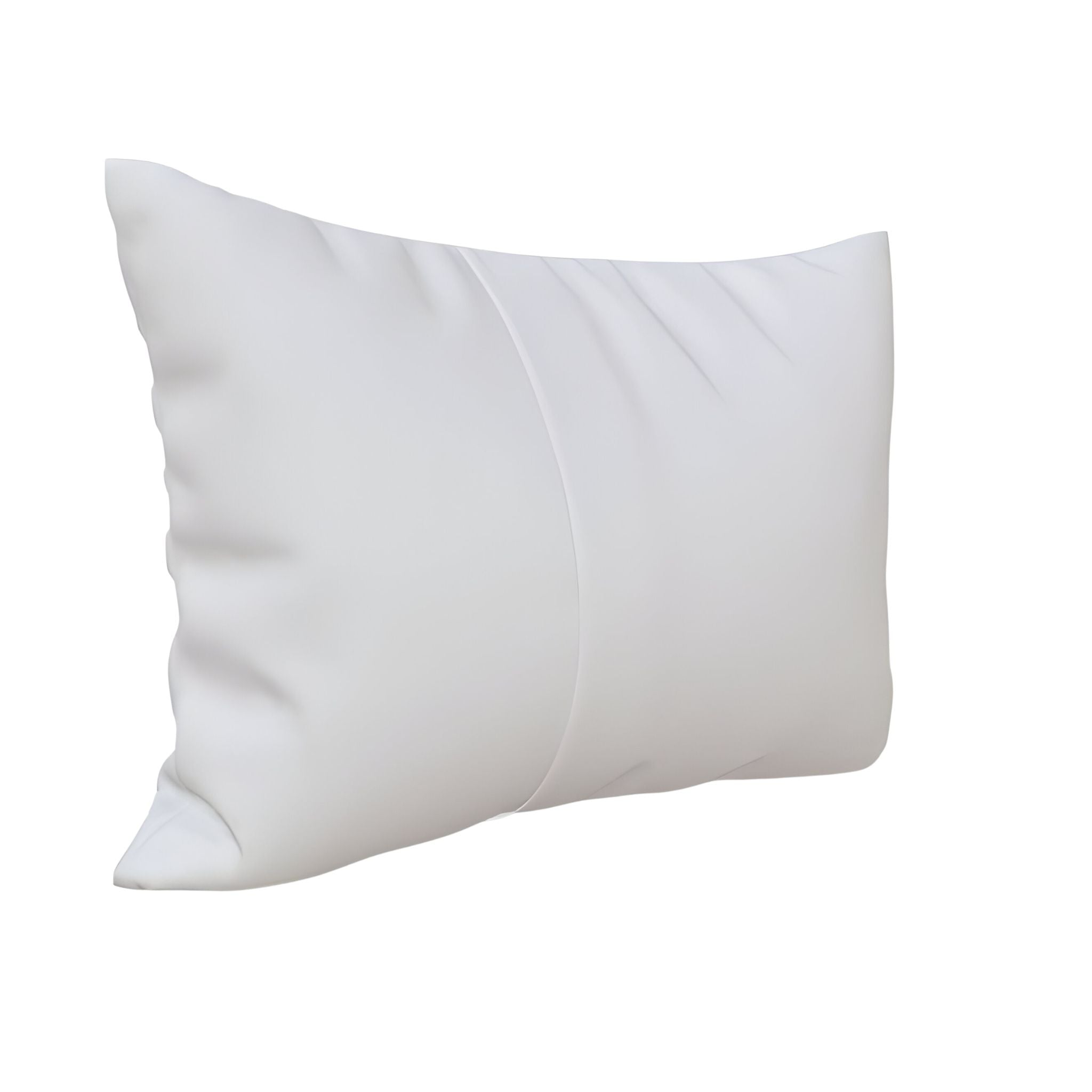 Backside of Durazza pillow sham in solid white with envelope closure.