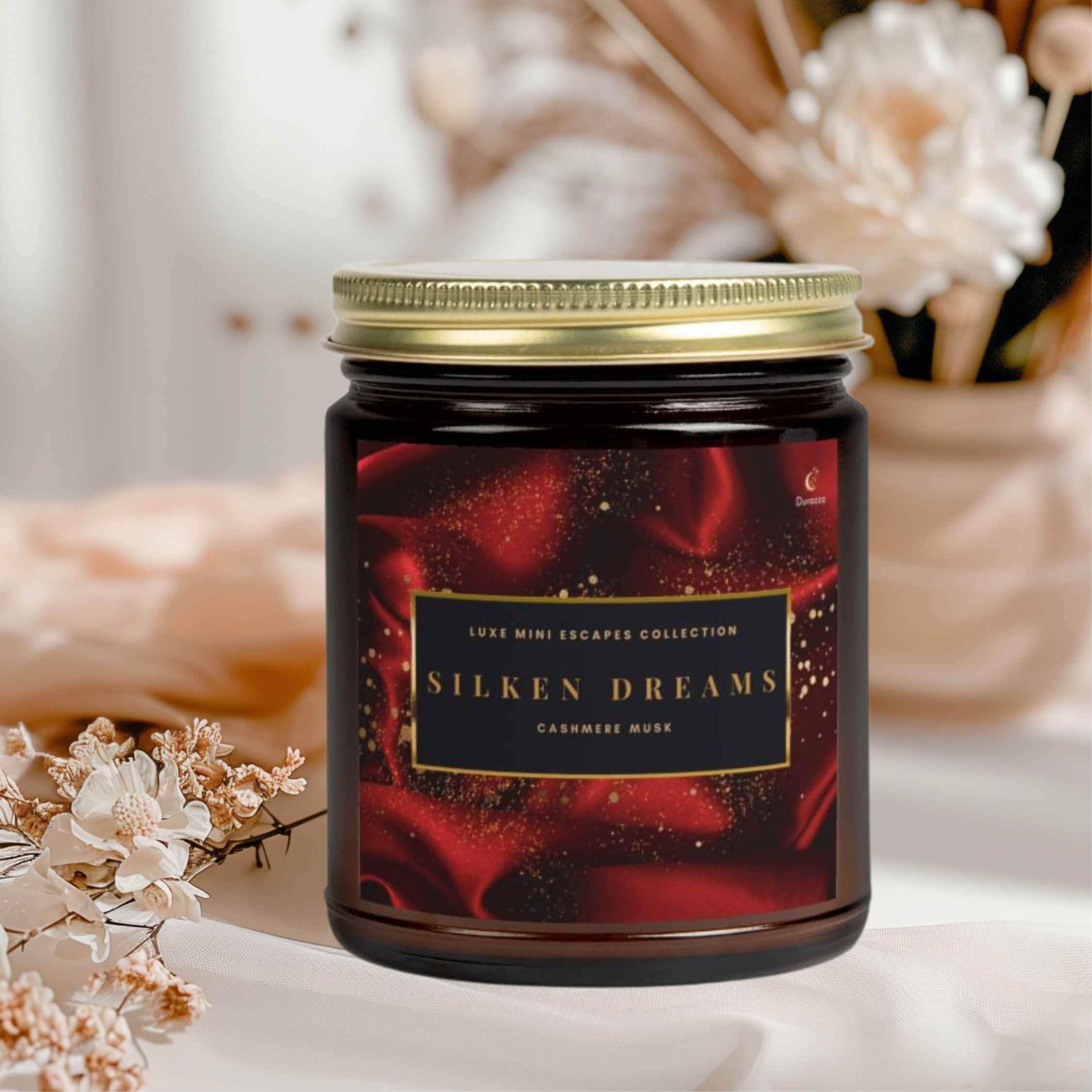 Cashmere Musk Scented Candle – 9 oz Coconut Wax | Silken Dreams