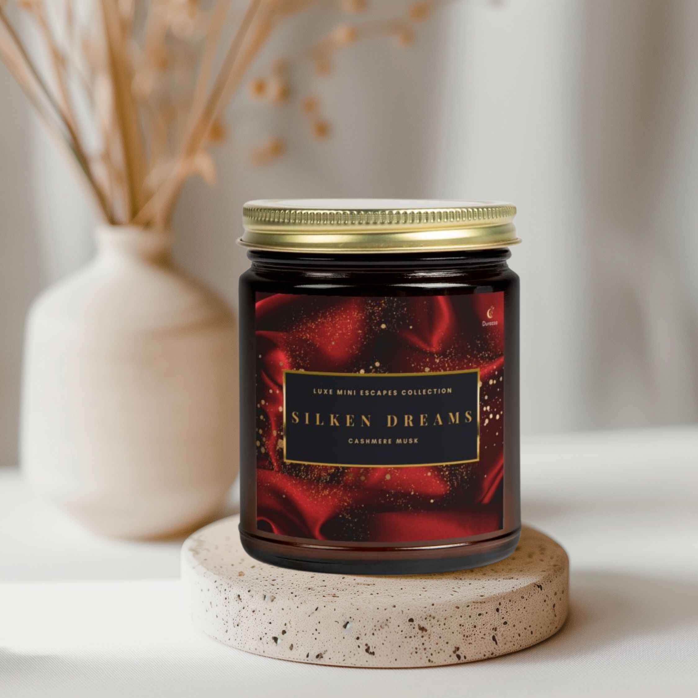 Cashmere Musk Scented Candle – 9 oz Coconut Wax | Silken Dreams